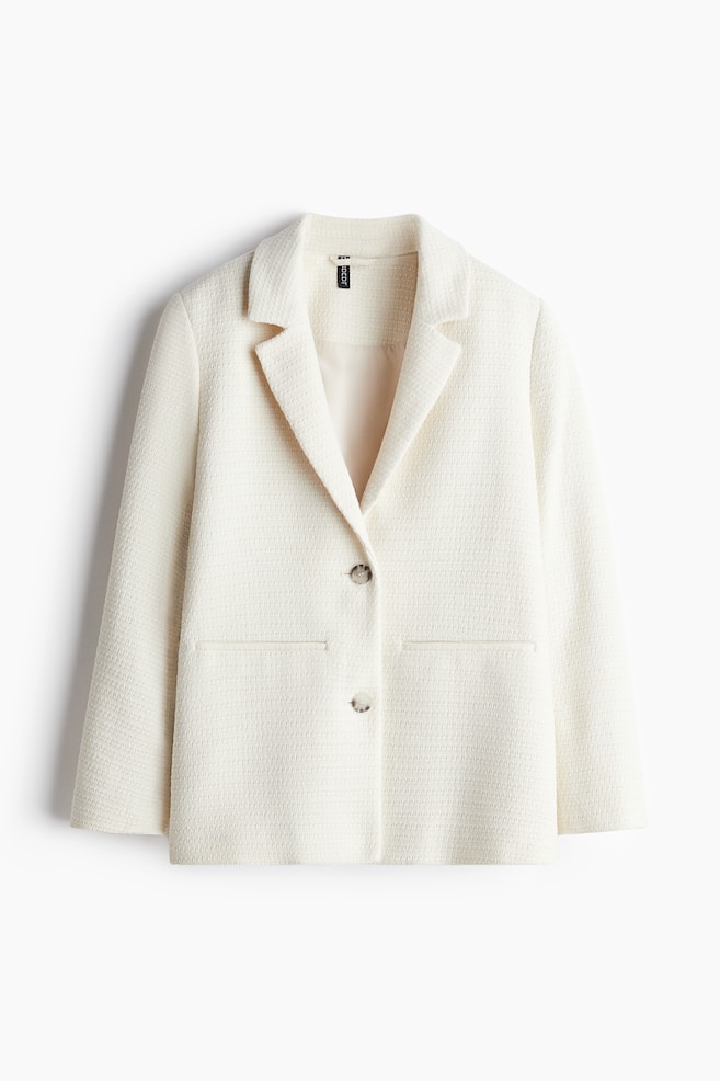 Blazer en tissu texturé - Beige clair/Beige clair - 1