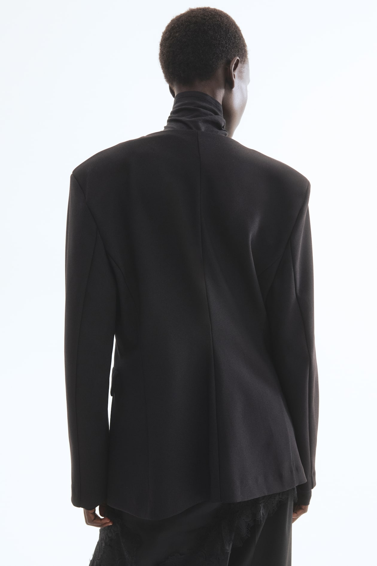 Collarless jersey blazer - image 2