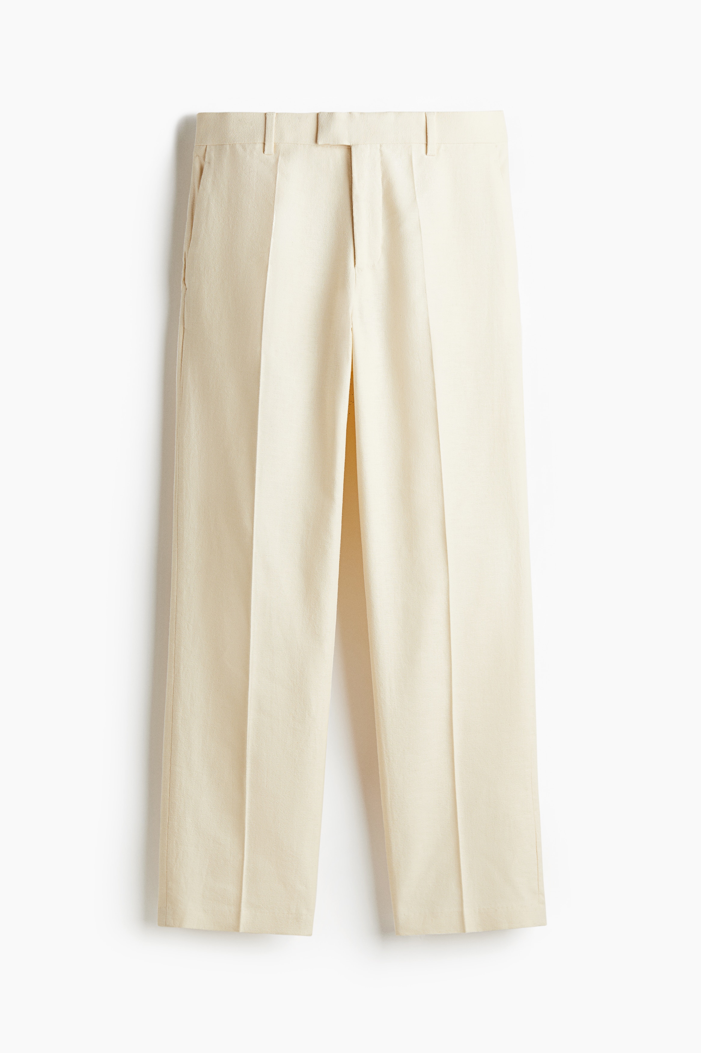 Pantalon de costume Relaxed Fit en lin mélangé - Crème/Noir/Marron