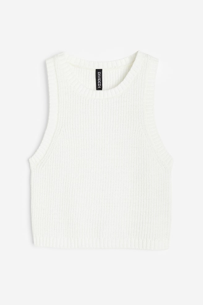 Rib-knit sweater vest - White/Black/Block-coloured/Blue/Striped - 1