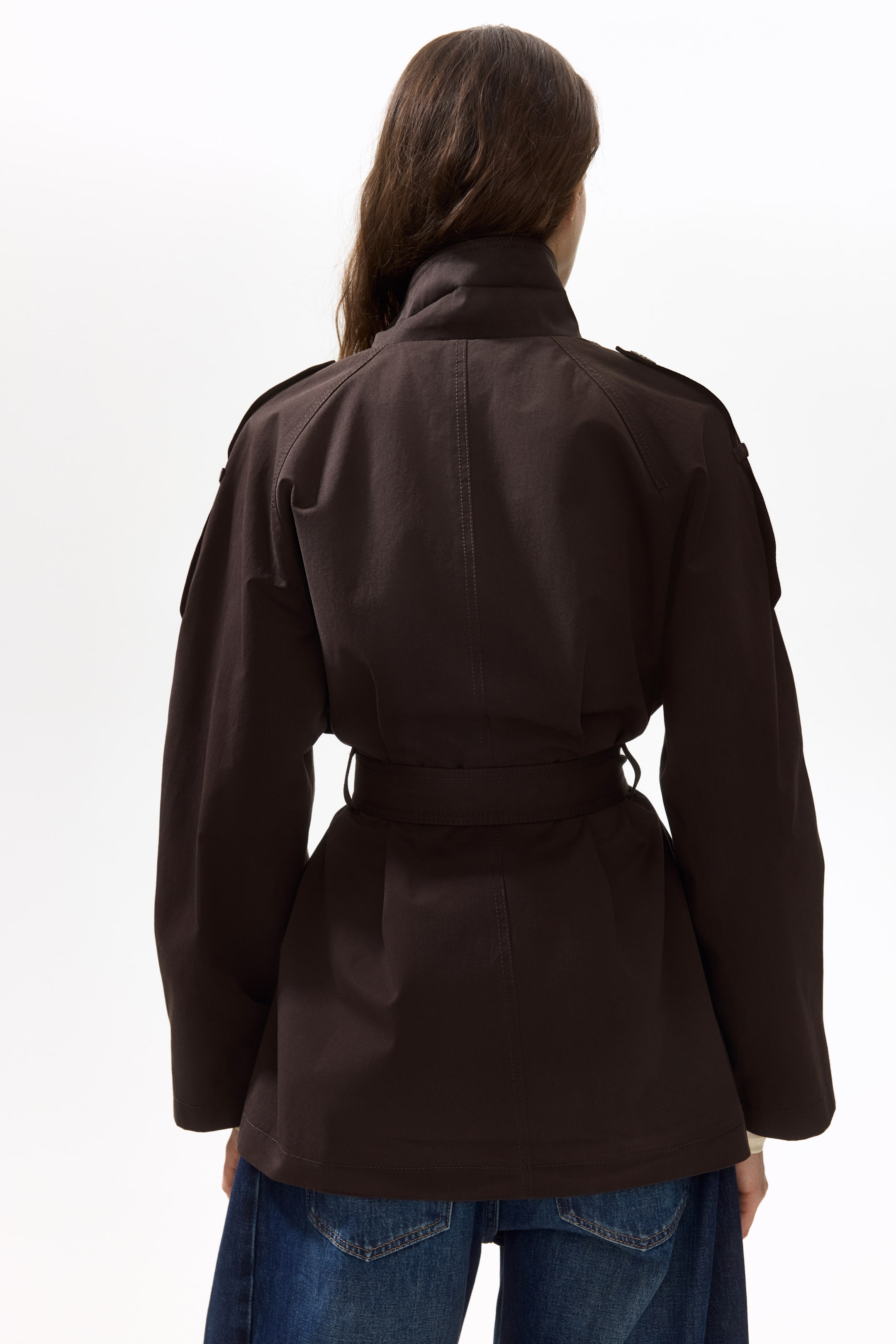 Женские куртки H&M Belted Twill Coat — фото 3