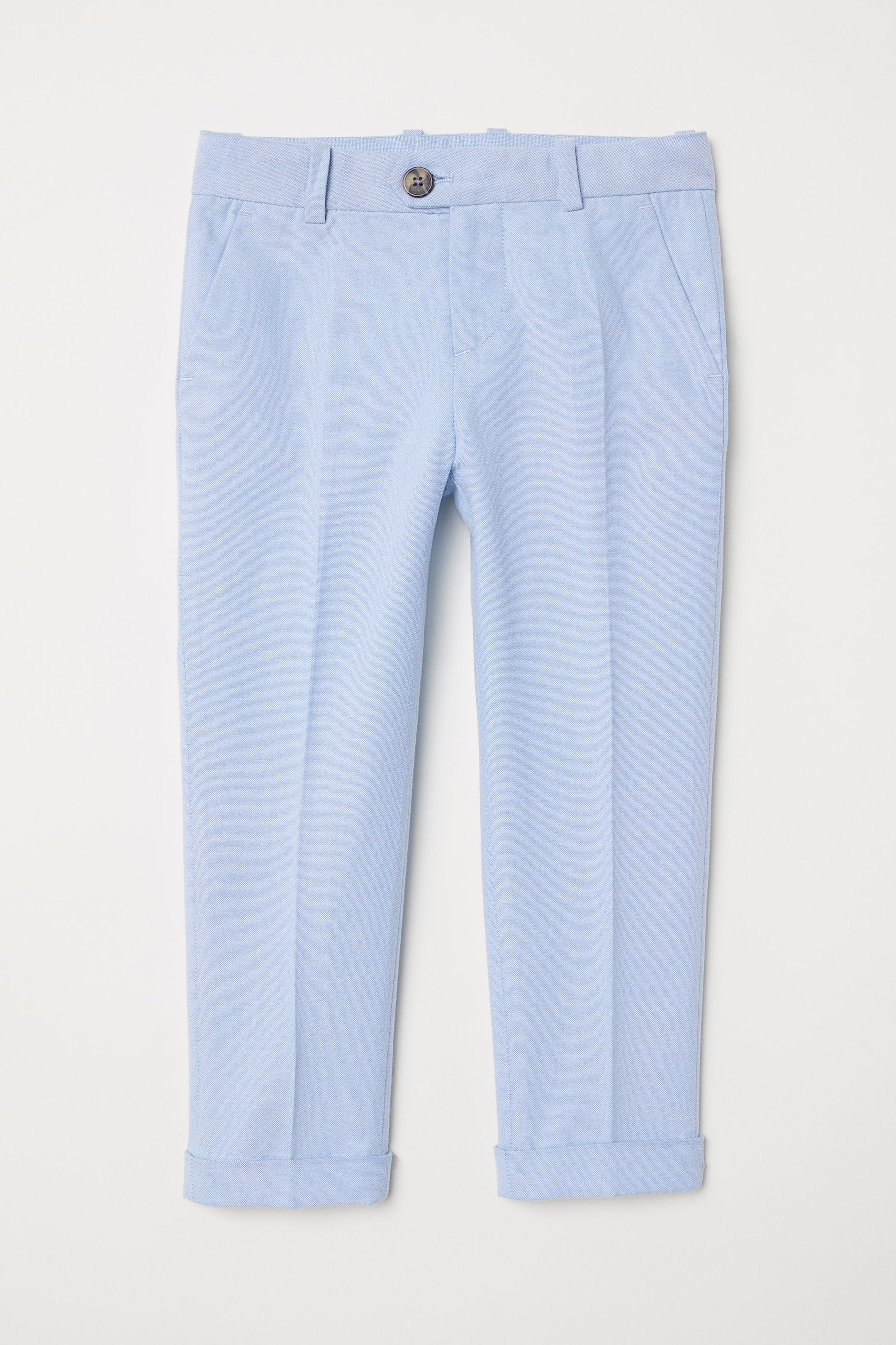 Zobacz większy obraz: Bawełniane spodnie garniturowe - Jasnoniebieski - Dziecko | H&M PL 1