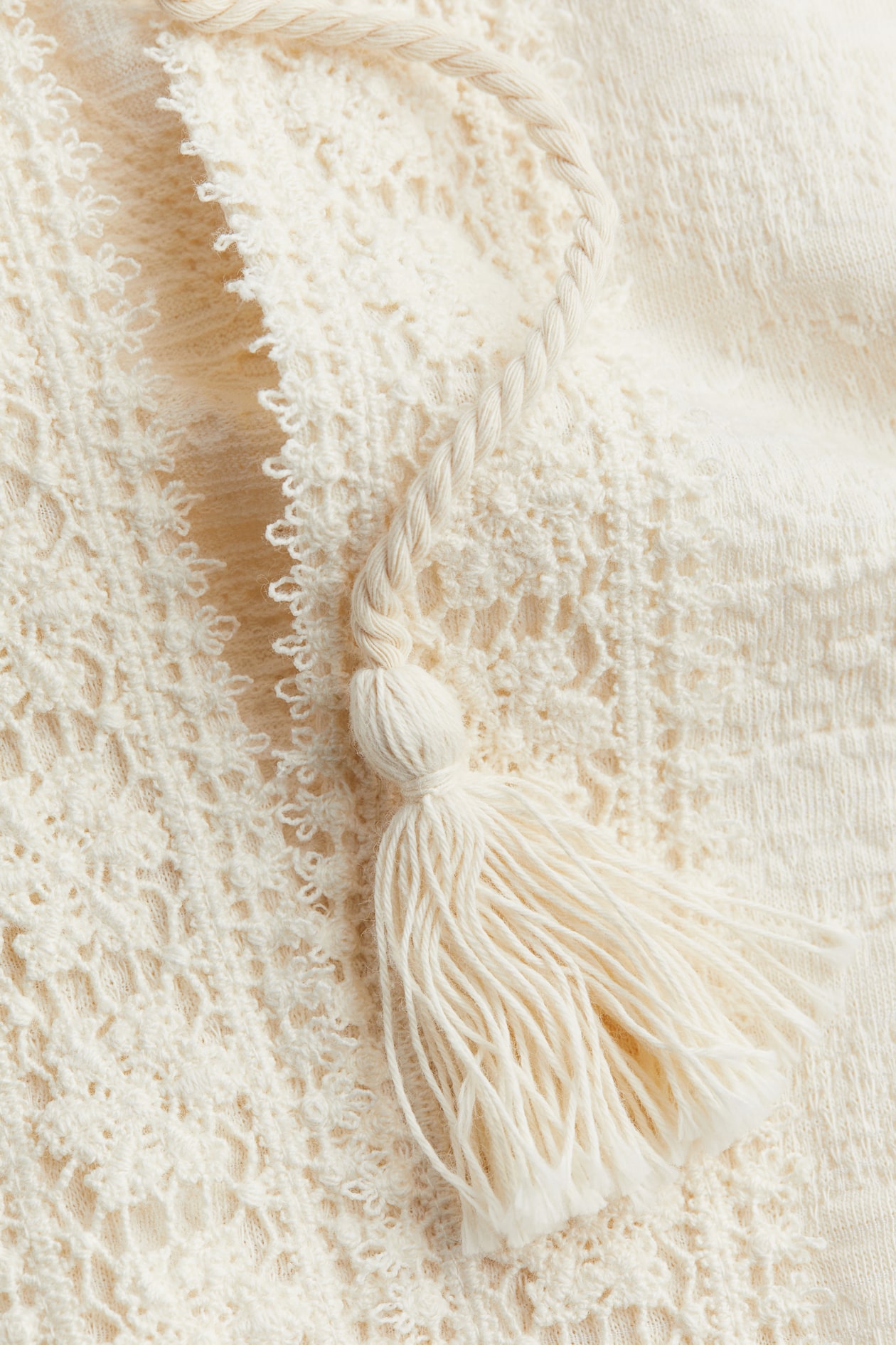Tie-Detail Textured Blouse - image 2