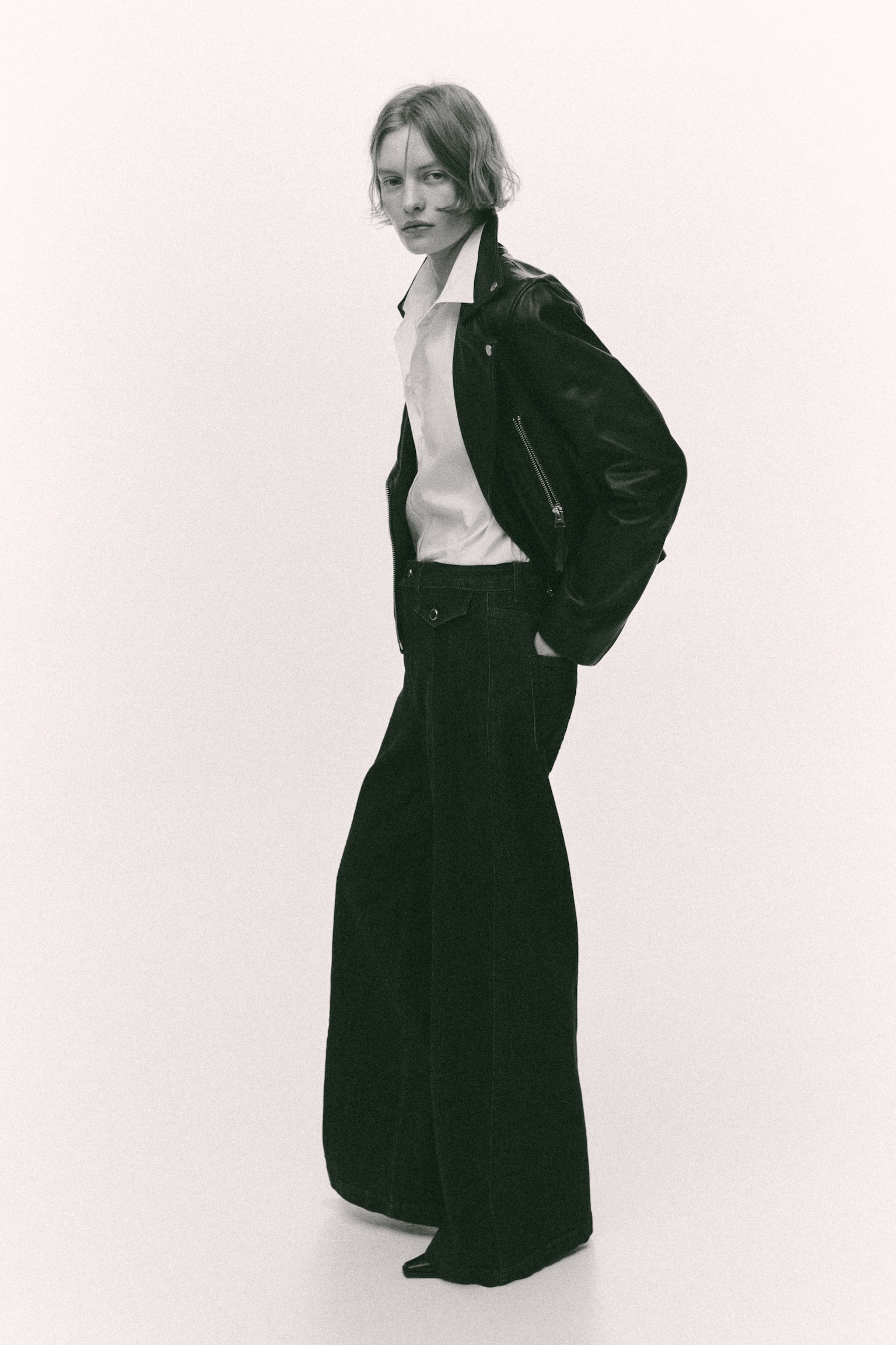 Wide High Jeans - Dark denim blue/Dark denim blue - 1