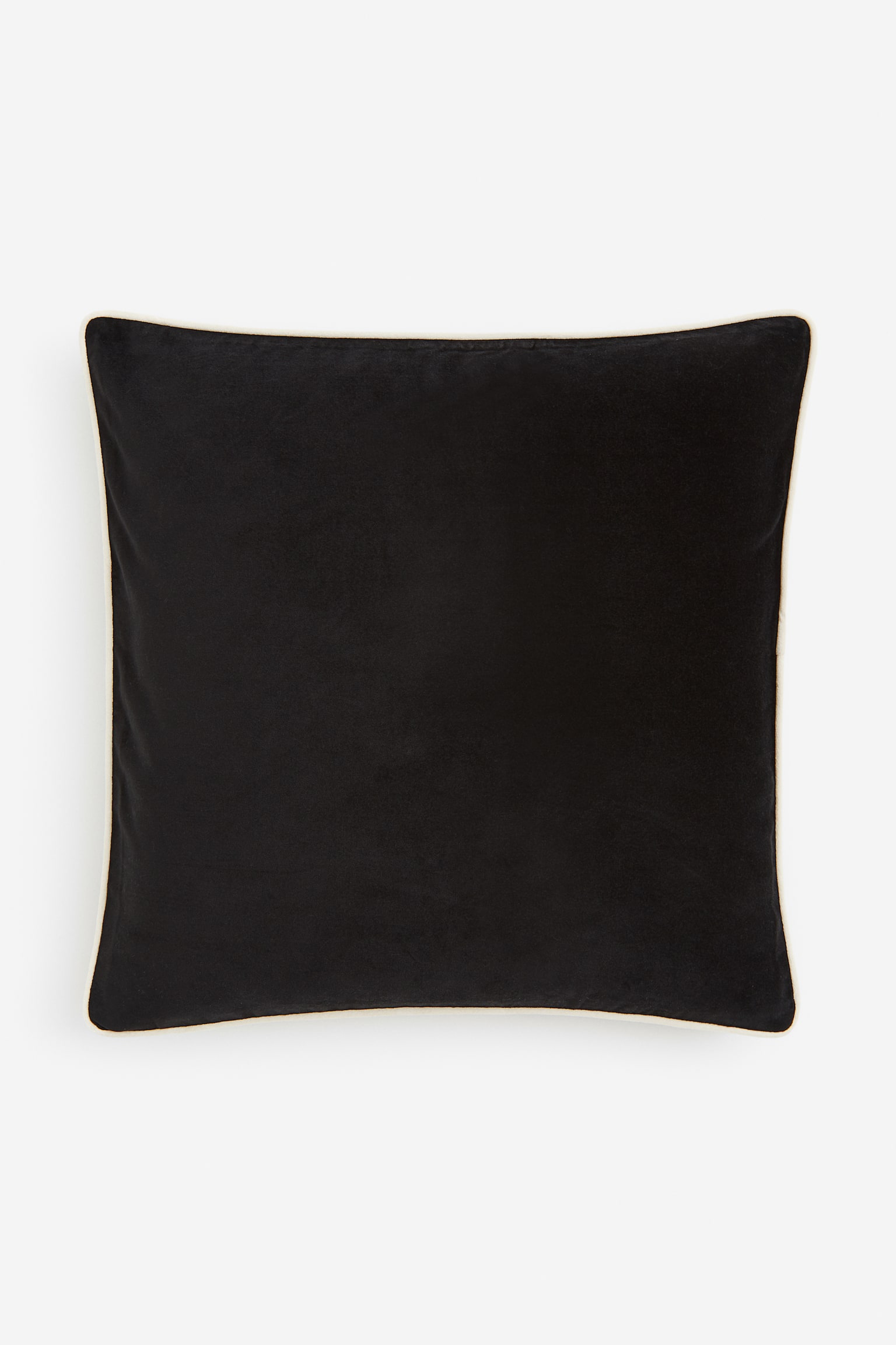 Velvet cushion cover - Black/White/Cream/Black/Orange