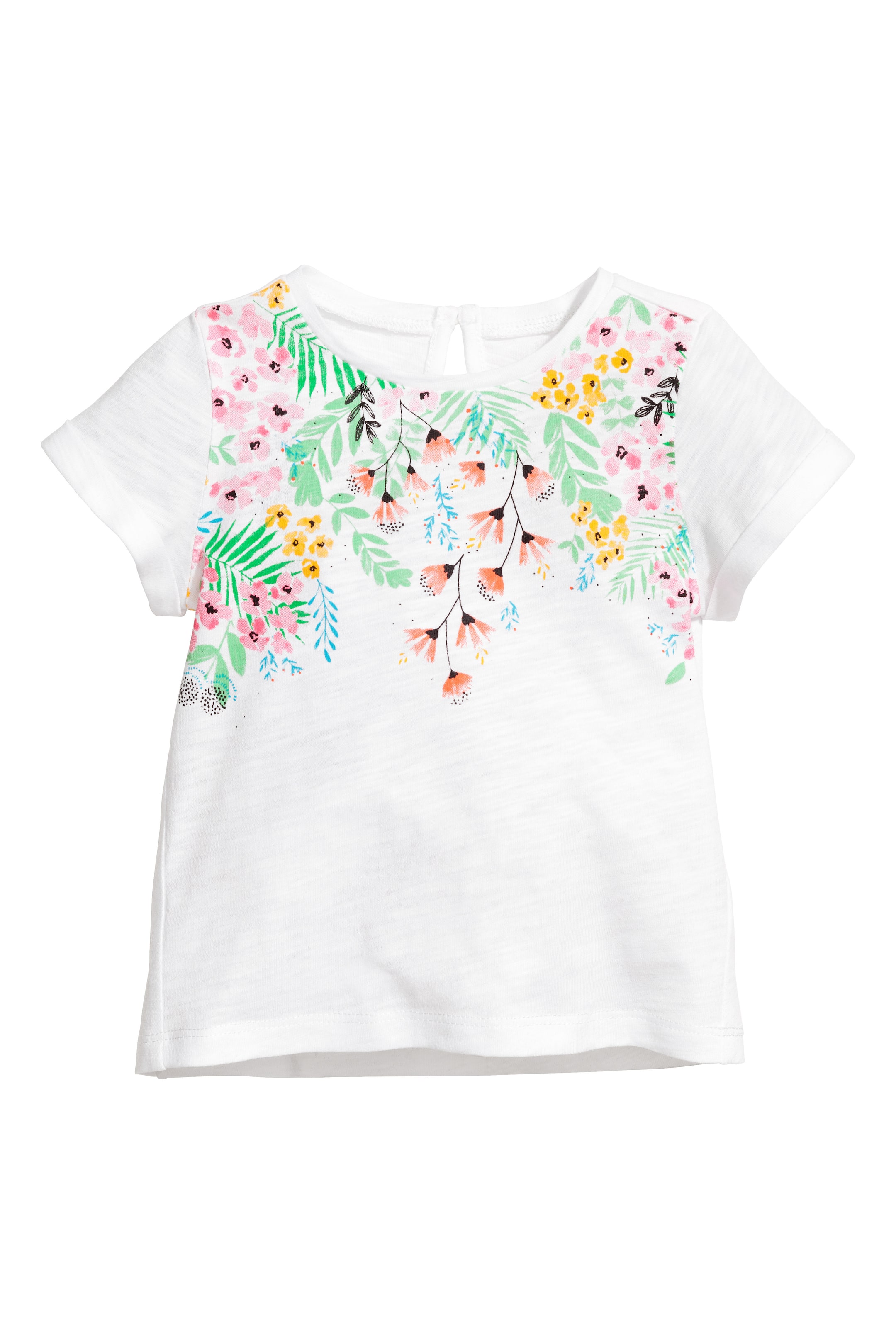 View larger image: Printed jersey top - White/Floral - Kids | H&M GB 1