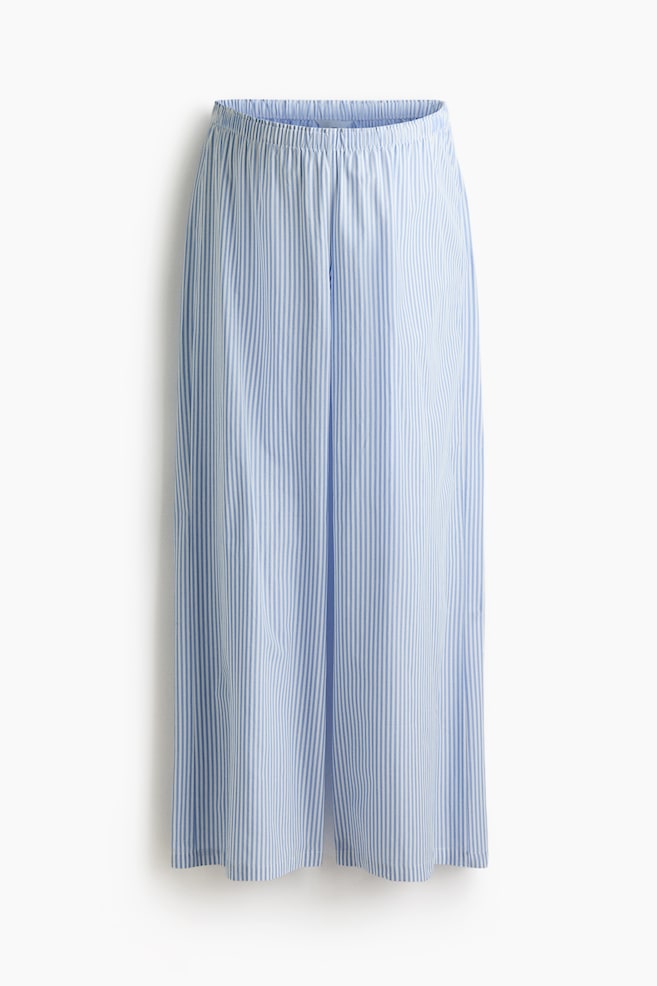 MAMA Cotton pyjama bottoms - Light blue/Striped/Pink/Hearts - 1