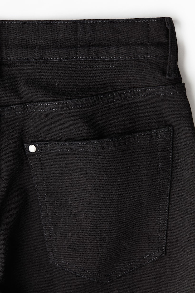 Straight Regular Jeans - Regular waist - Long - Black - Men | H&M GB