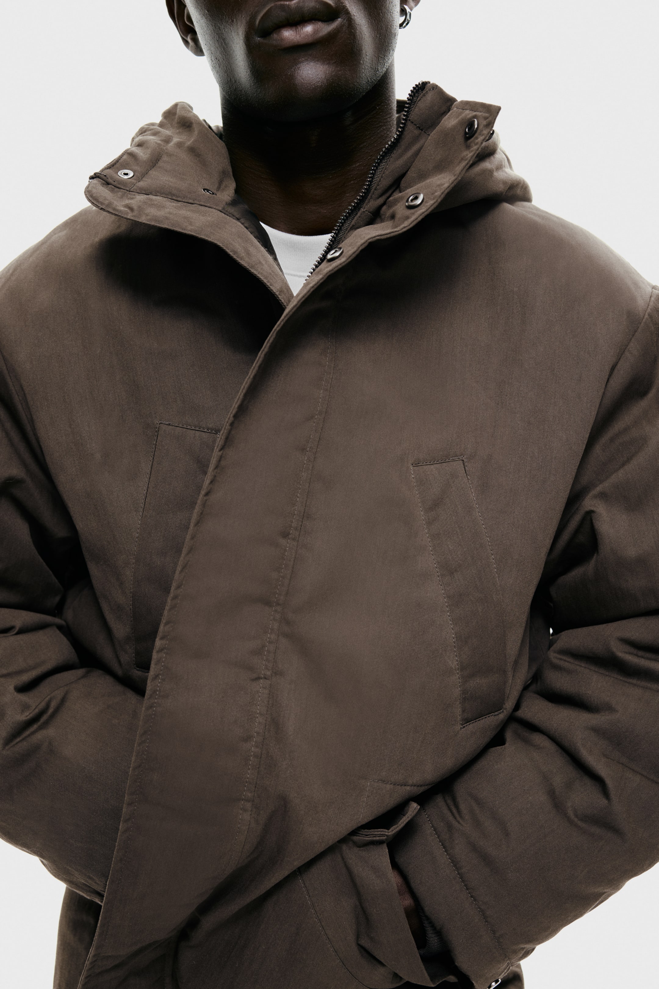 Visa större bild: Vadderad parkas - Mörk khakigrön - HERR | H&M FI 3