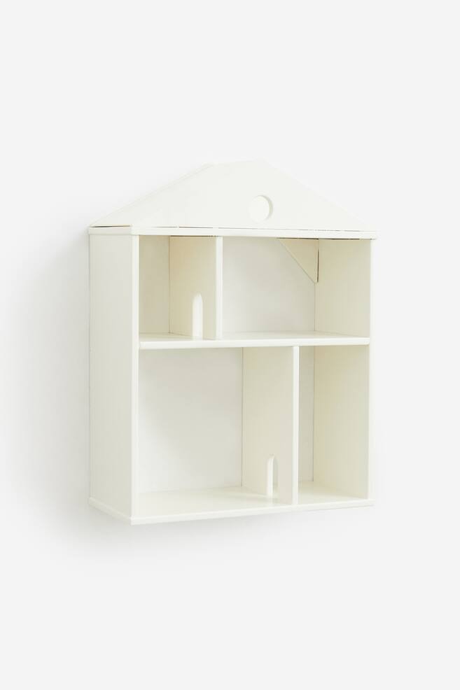 House-shaped wall shelf - White/Green - 1
