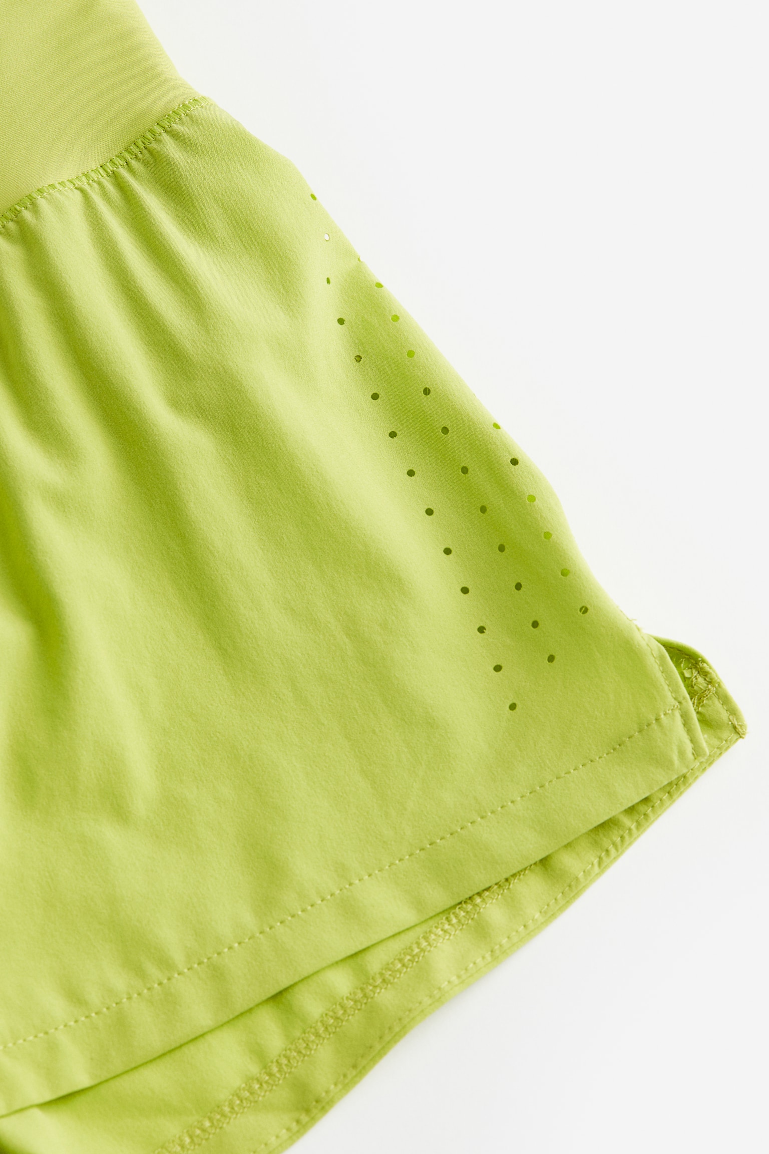 DryMove™ Double-layered sports shorts - Lime green/Black/Dark purple - 2