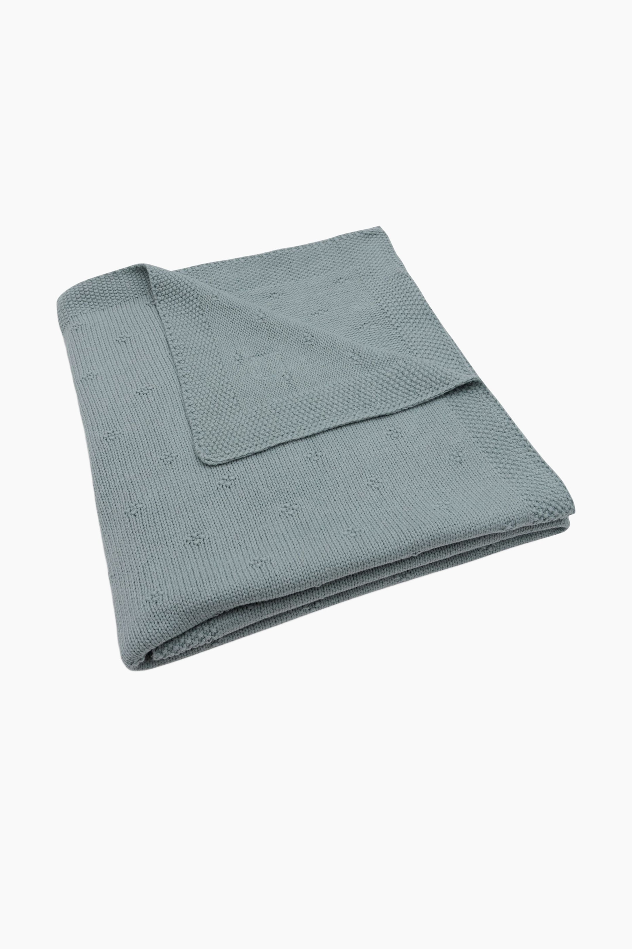 View larger image: Blanket 100x150 - Cosy Knit - Sea Green - Jollein - Home All | H&M GB 5