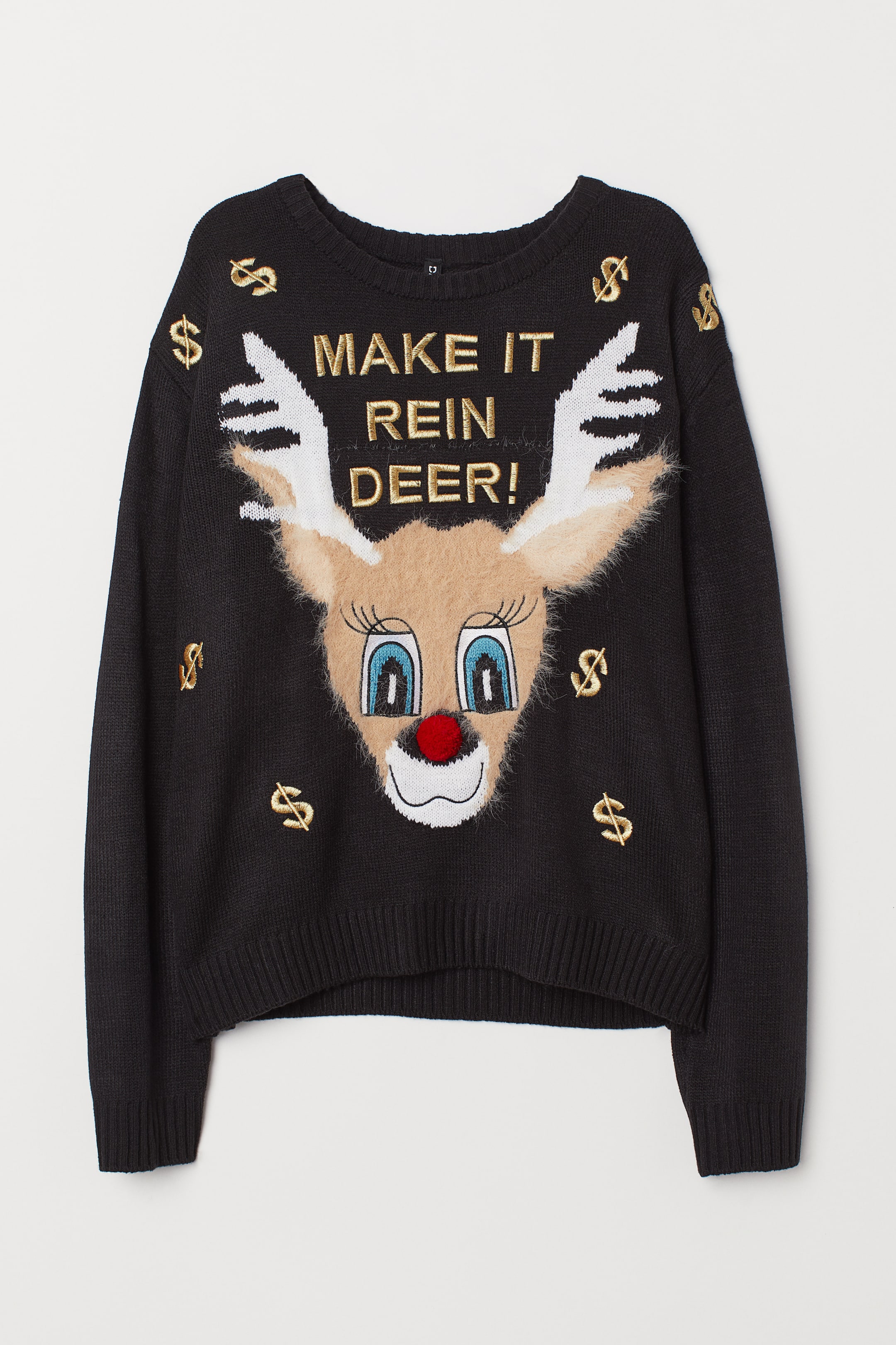Agrandir l'image: Pull - Noir/Make It Rein Deer - FEMME | H&M FR 1