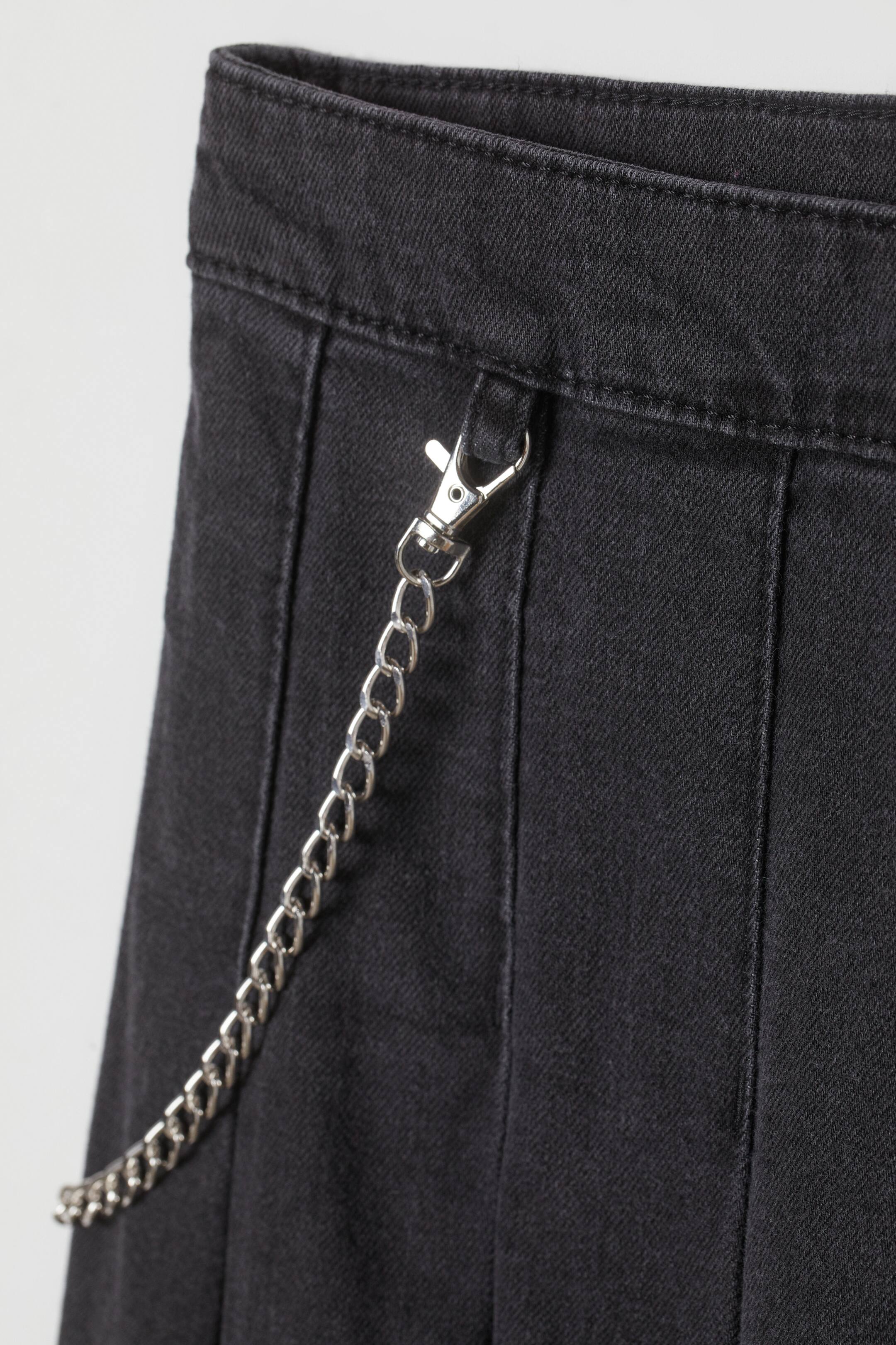 הצגת תמונה גדולה יותר: Pleated denim skirt - שחור - Ladies | H&M IL 2