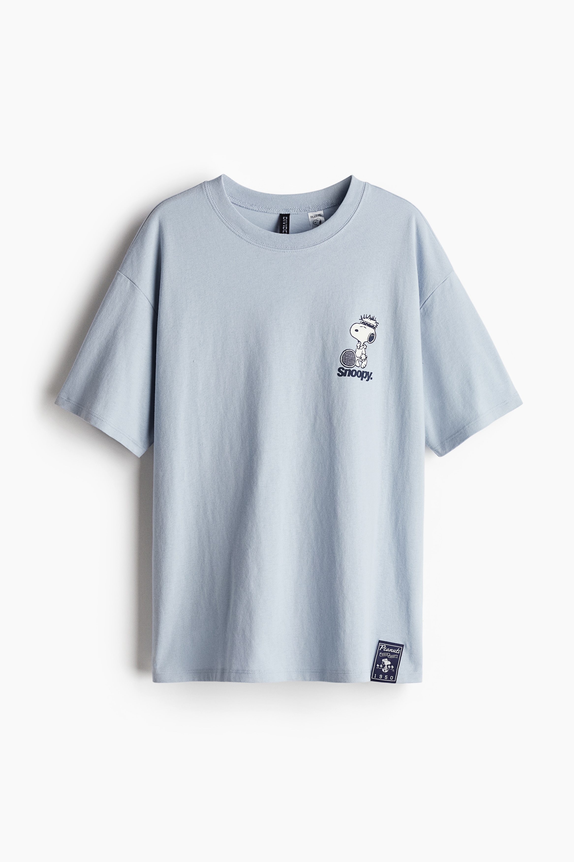 Women's Light blue/Snoopy Oversized Printed T-Shirt | H&M US