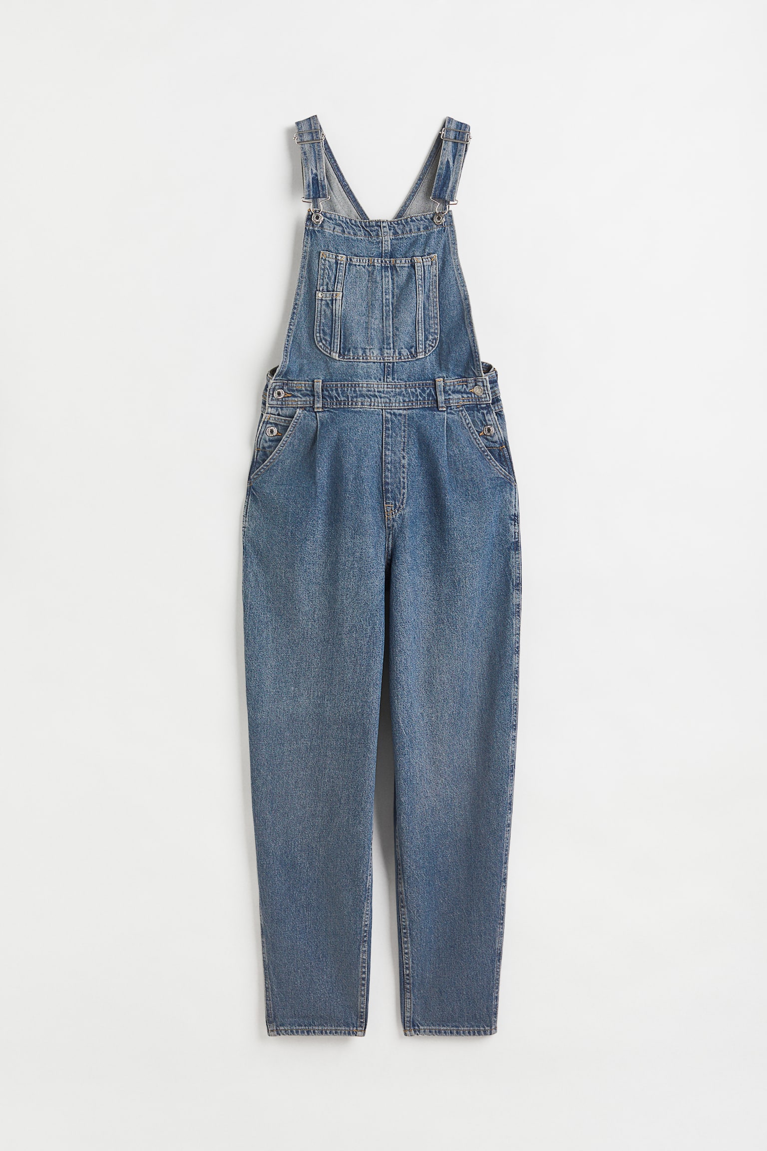 Mom Fit Denim Dungarees - Denim blue/Denim blue/Beige/Light denim blue - 1