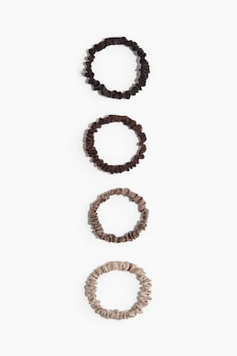4-pack scrunchie i siden