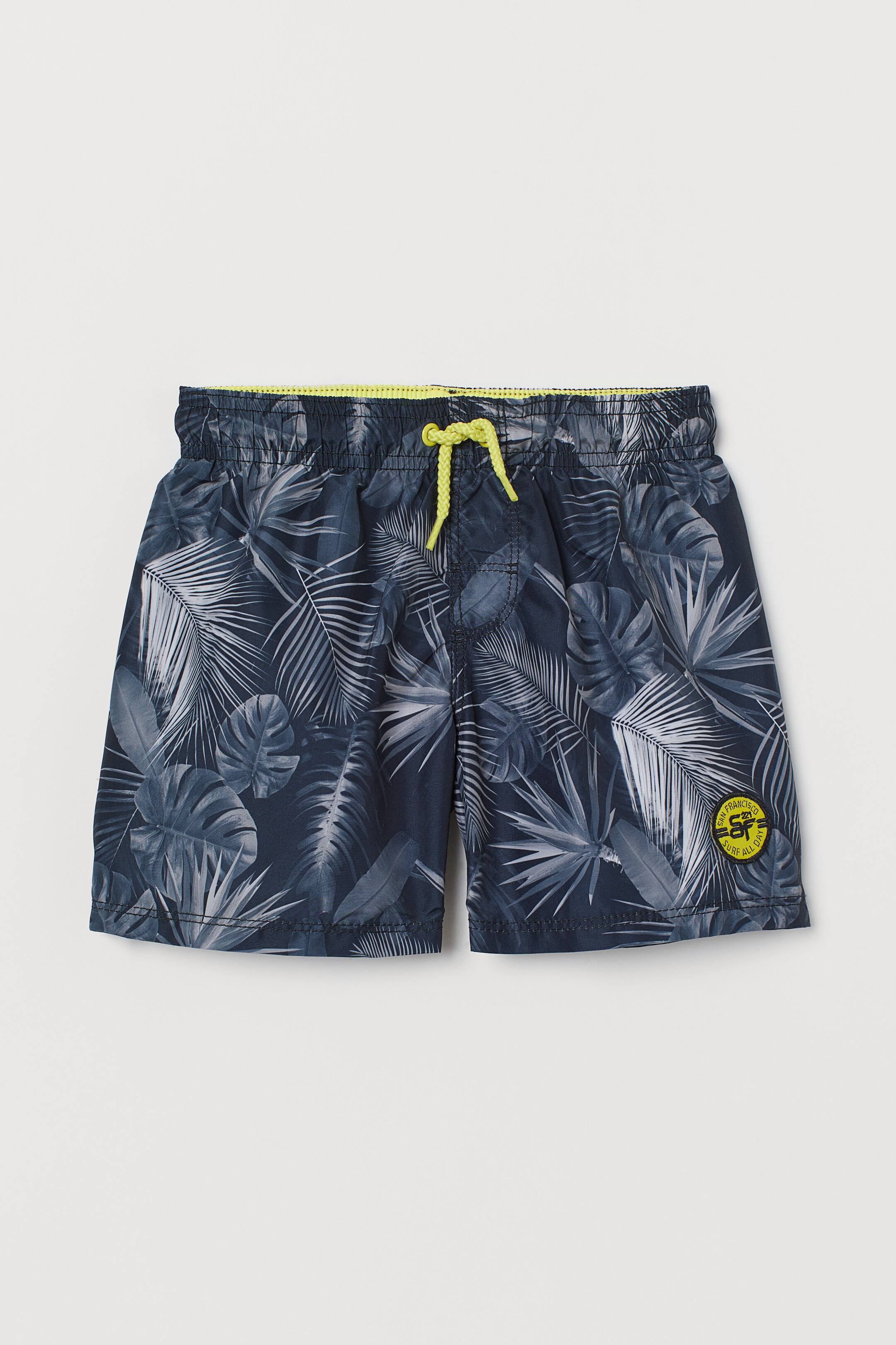 View larger image: Swim shorts - Dark grey/Leaves - Kids | H&M 1