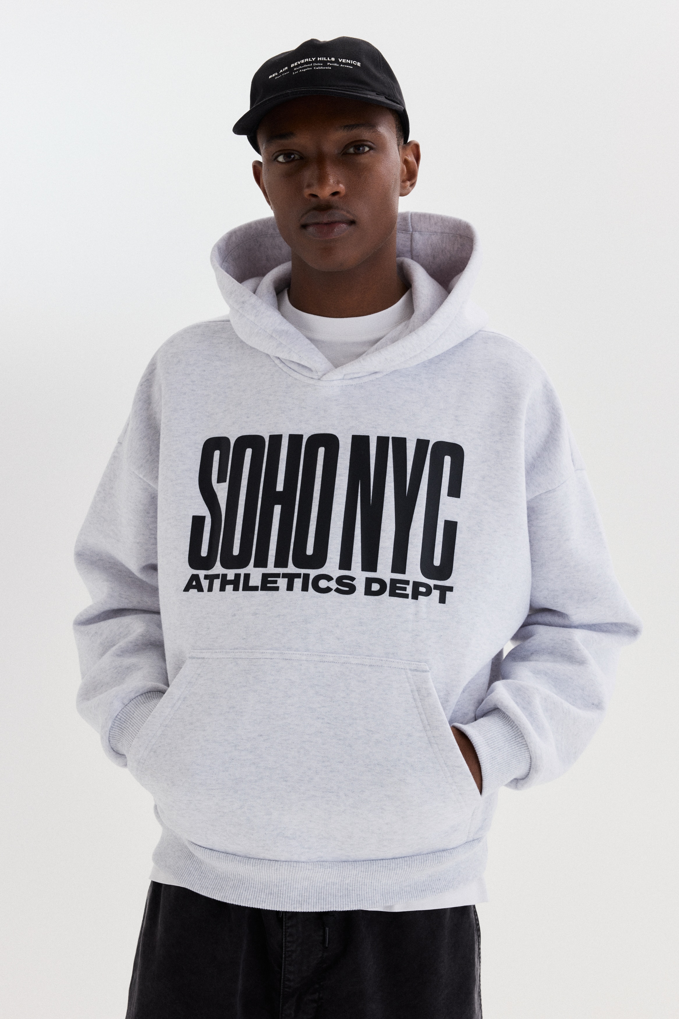Hoodie Loose Fit - Gris chiné/Soho Nyc/Gris chiné/Euphoria/Noir/Soho NYC/Noir/Euphoria