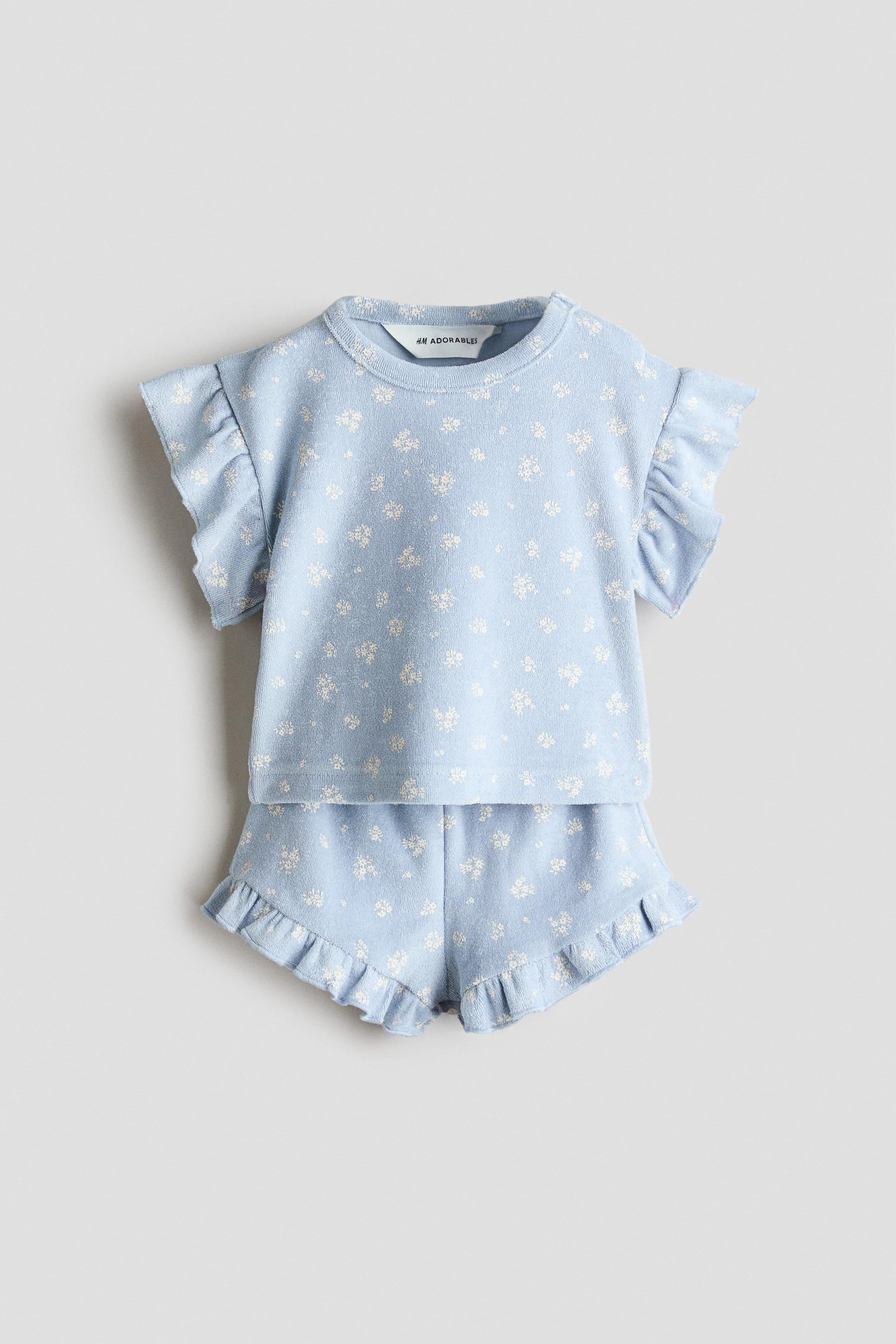 Ensemble 2 pièces en tissu éponge imprimé