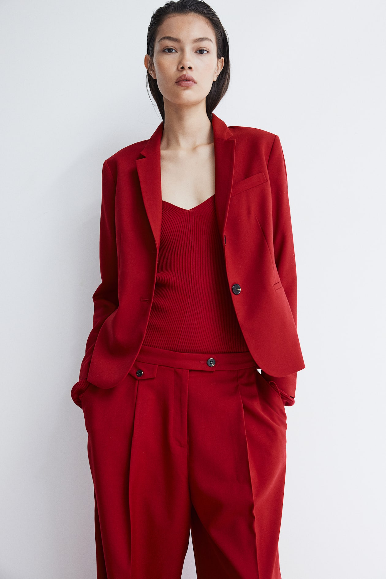H&m Womens Red Blazer Dress Dark Red Red Blazer H&m Ladies