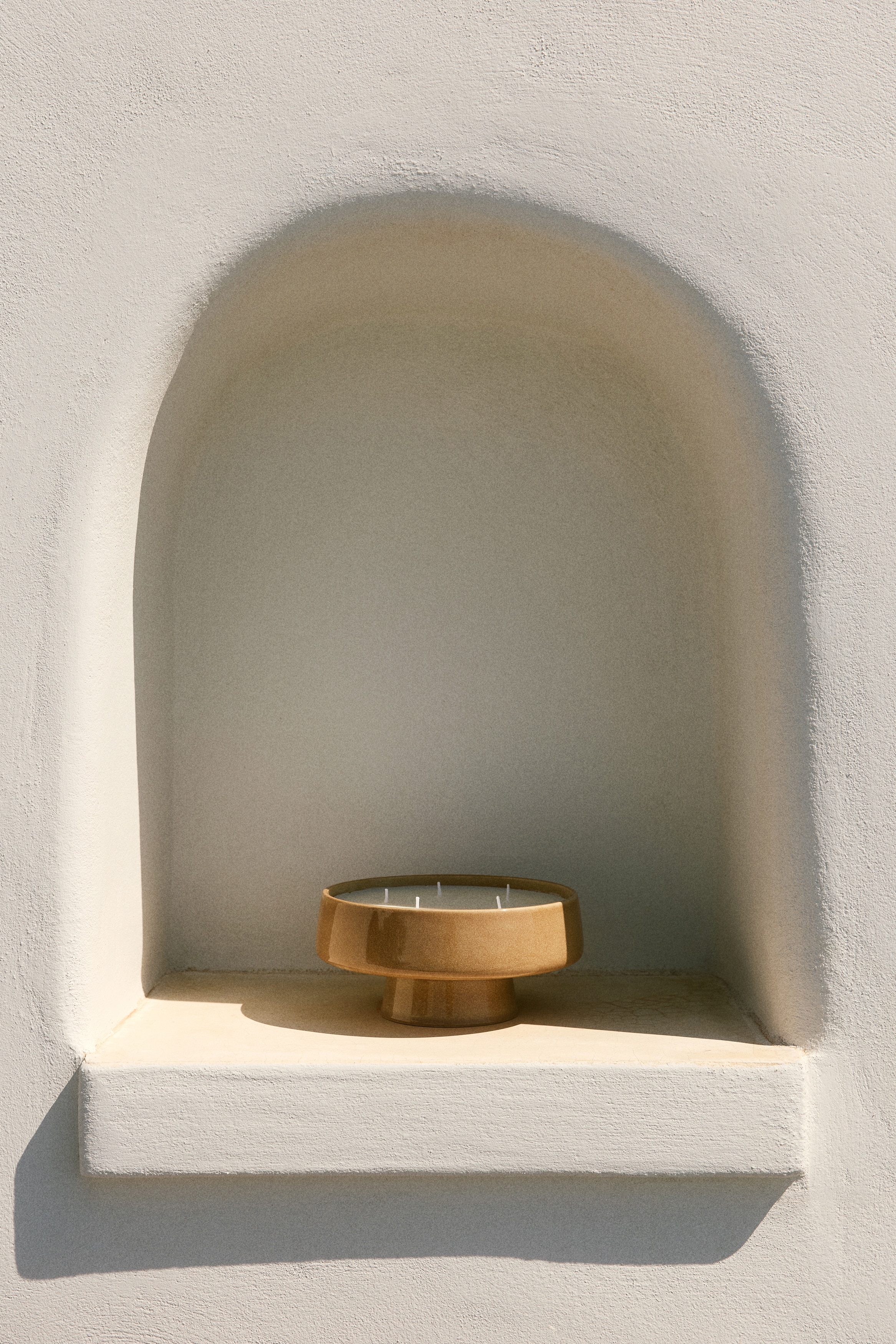 Ekstra stort duftlys med urteduft-Beige/Minted Fig