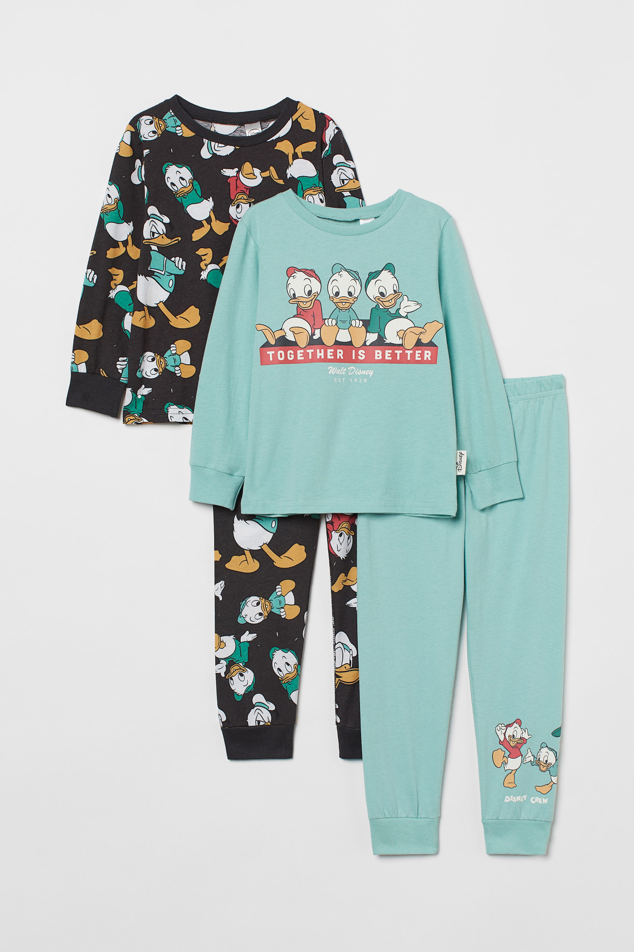View larger image: 2-pack Cotton Pyjamas - Green/Huey, Dewey and Louie - Kids | H&M AU 1