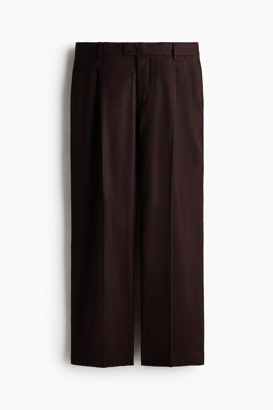 Мужские брюки H&M Relaxed-Fit Tailored Linen-Blend Pants