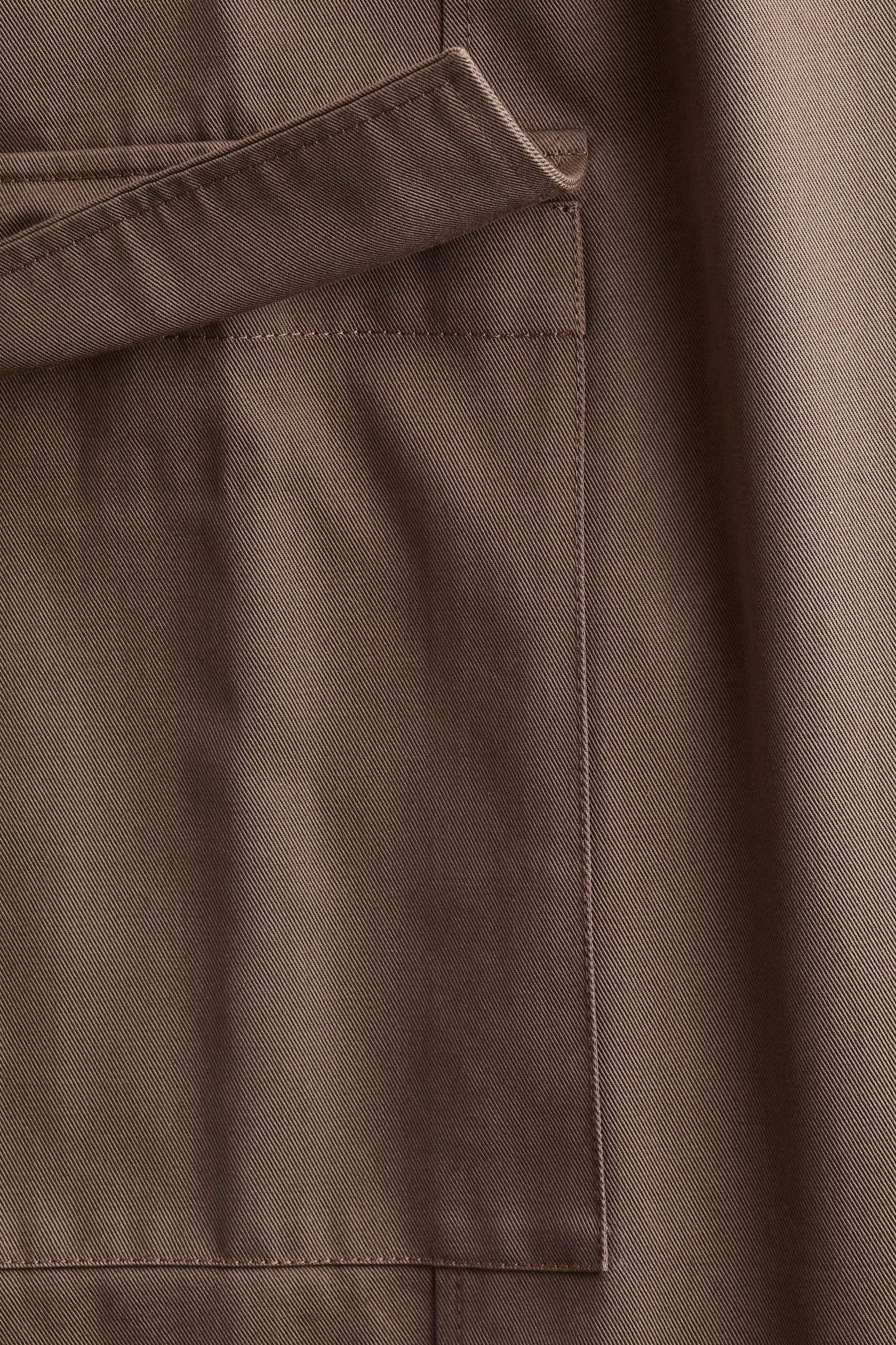 Женские брюки H&M Cotton Barrel-Leg, цвет: Хаки зелёный — фото 5