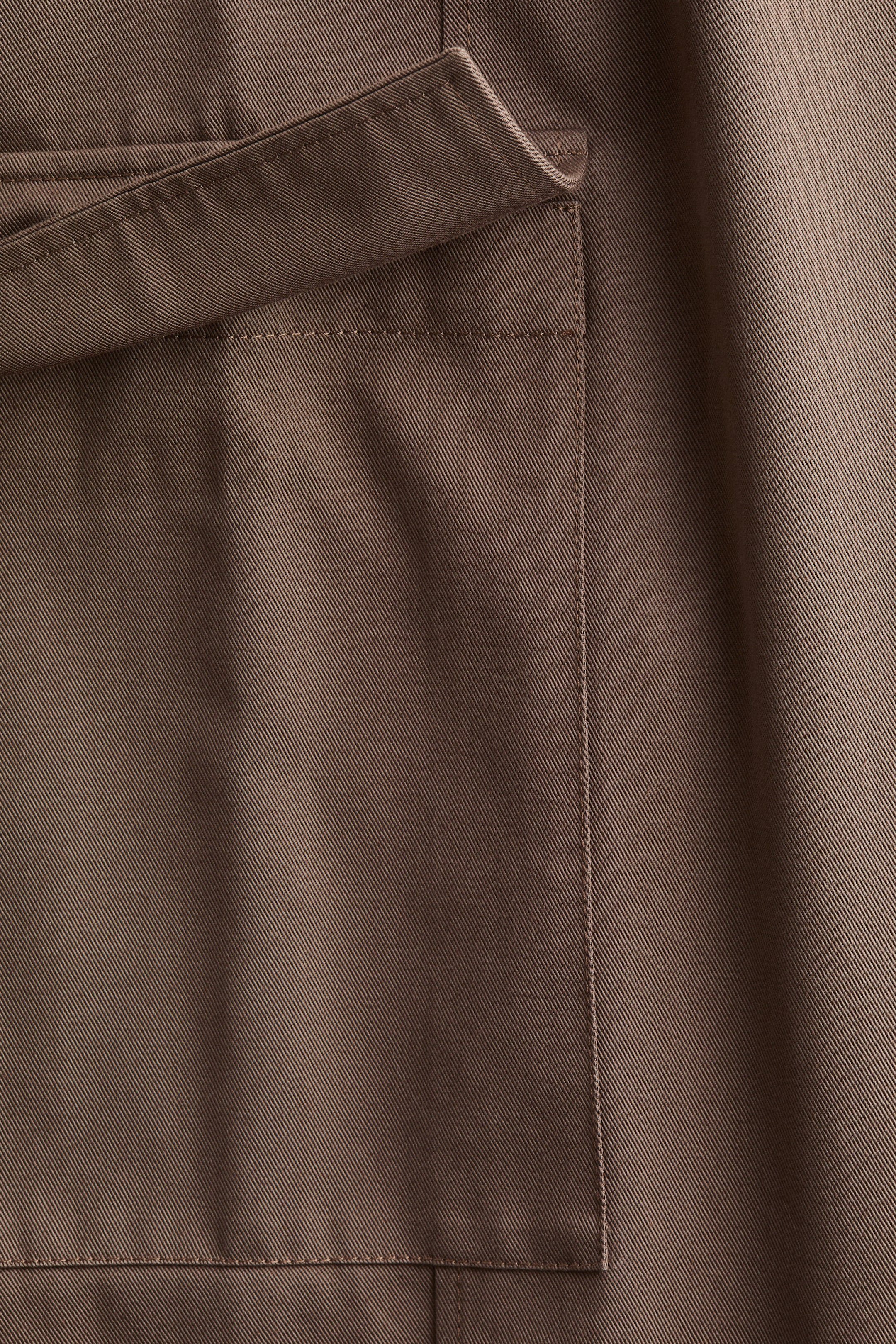 Cotton Barrel-Leg Pants