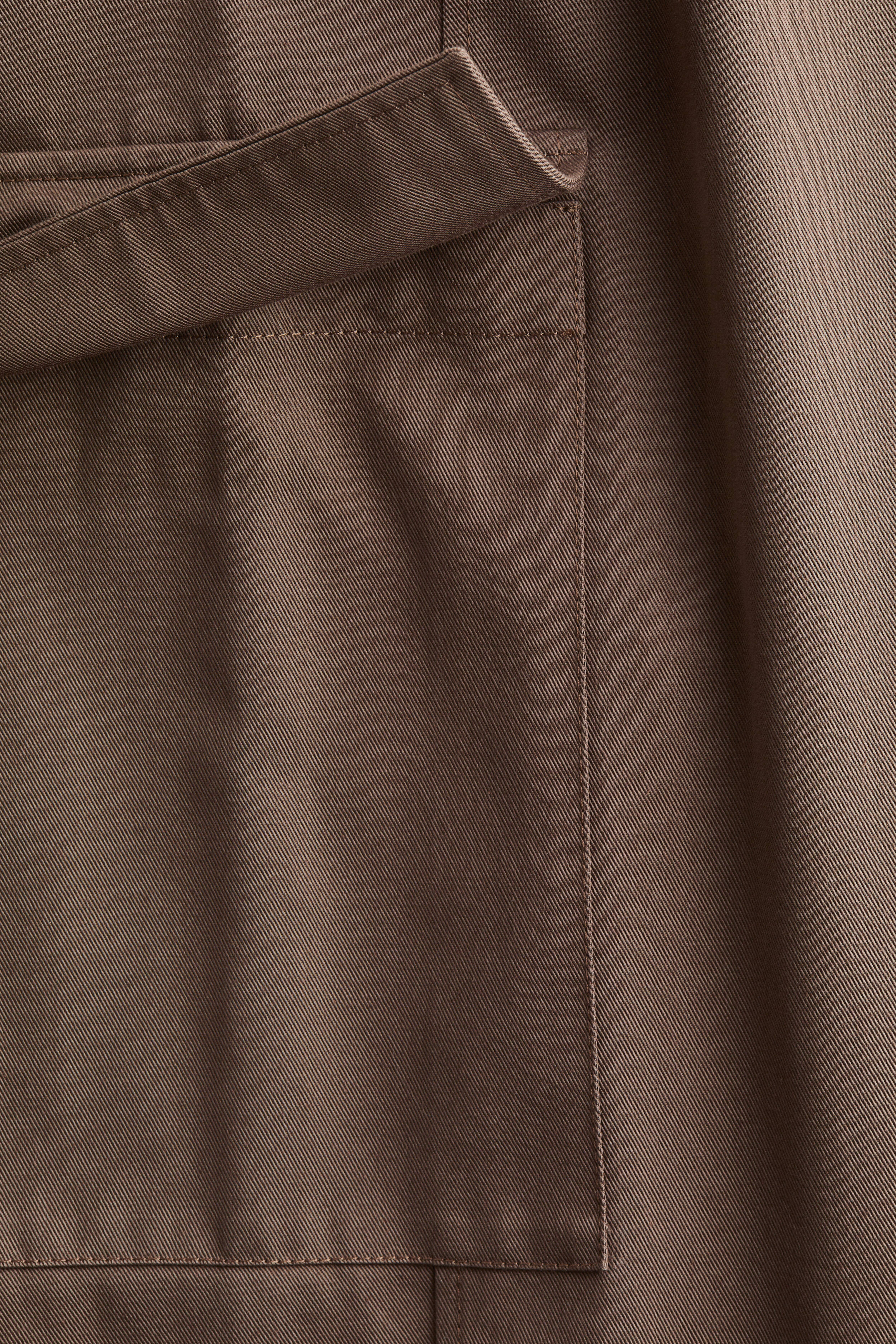 Cotton Barrel-Leg Pants