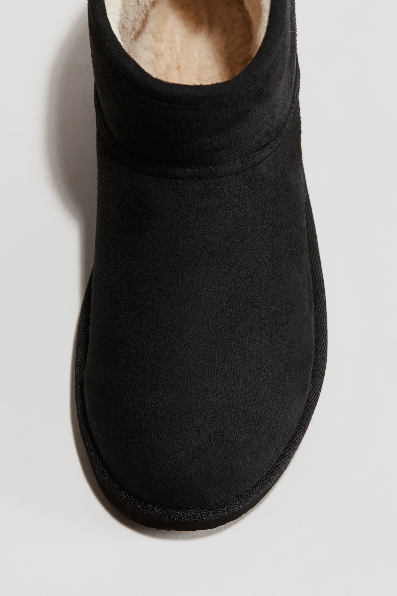 Warm-lined boots - Black/Dark beige - 2