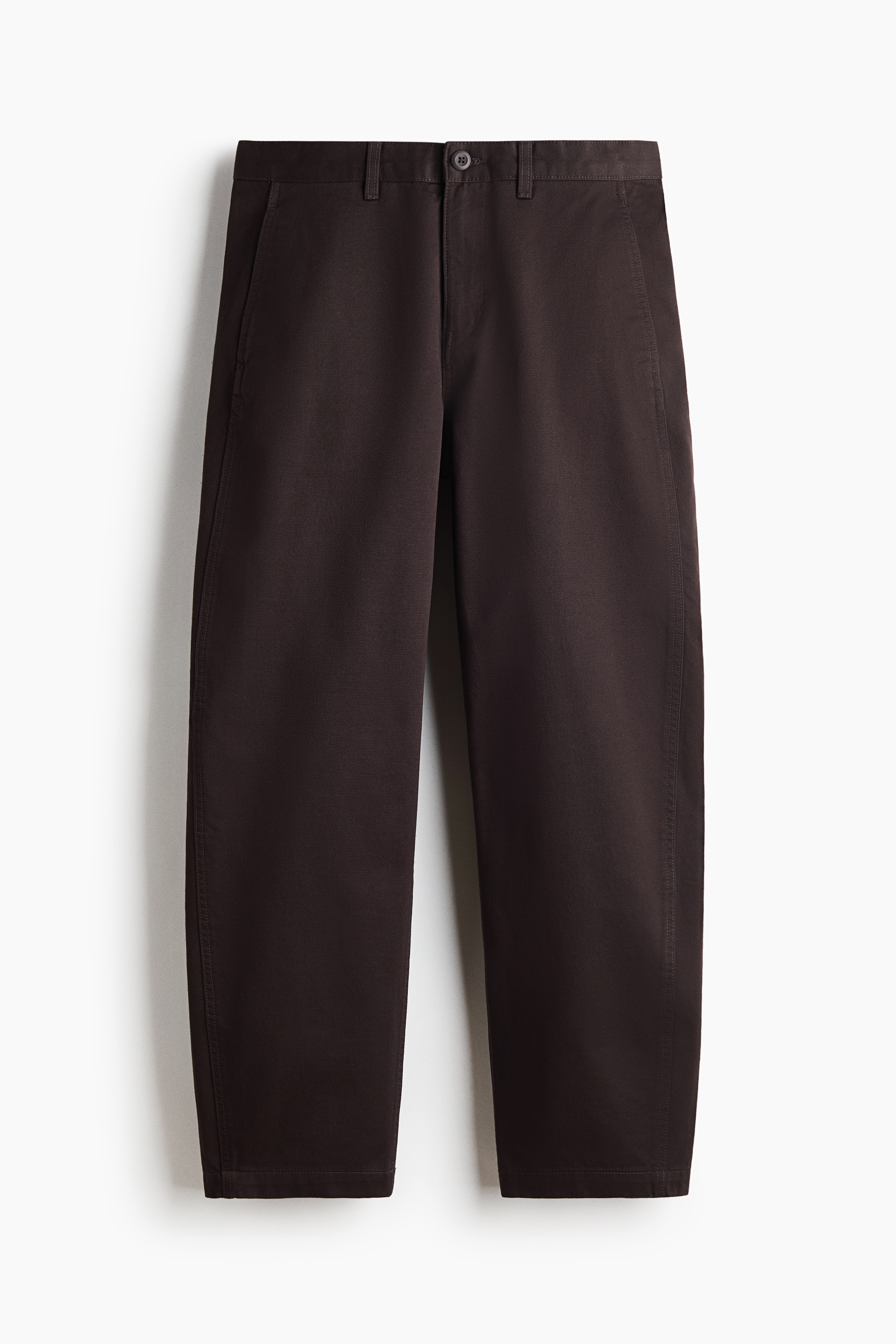 Relaxed Fit Barrel chinos - Dark brown/Cream