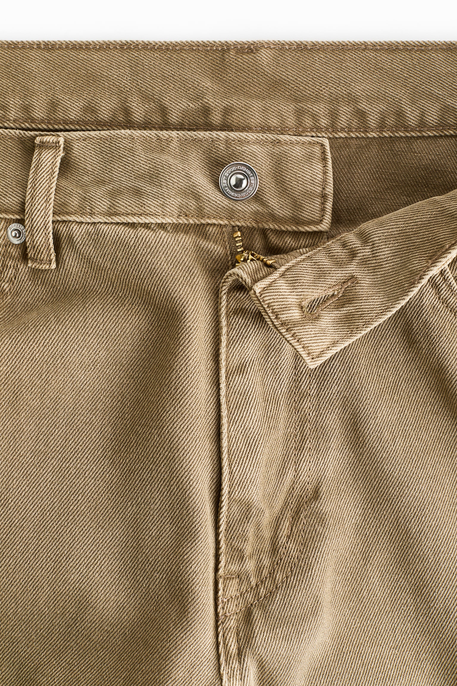 Barrel Regular Waist Jeans - Vert kaki/Bleu denim foncé/Bleu denim - 4
