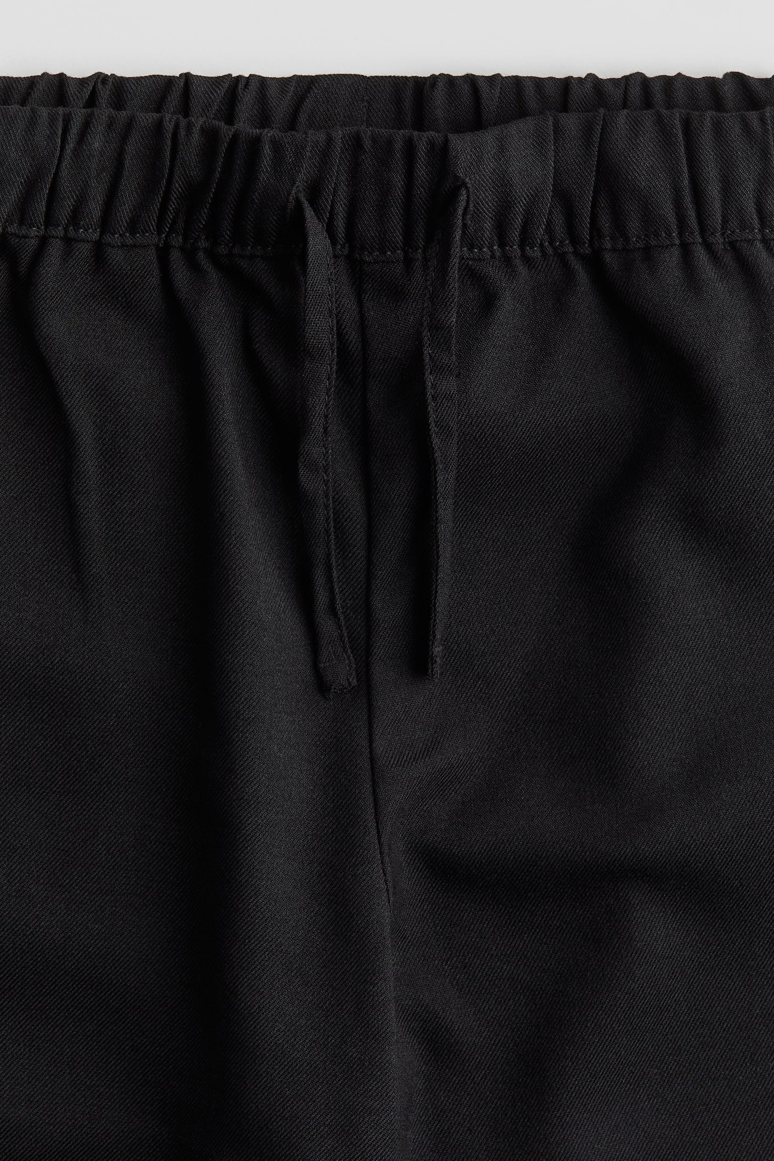 Wide Twill Pants - Black - 3