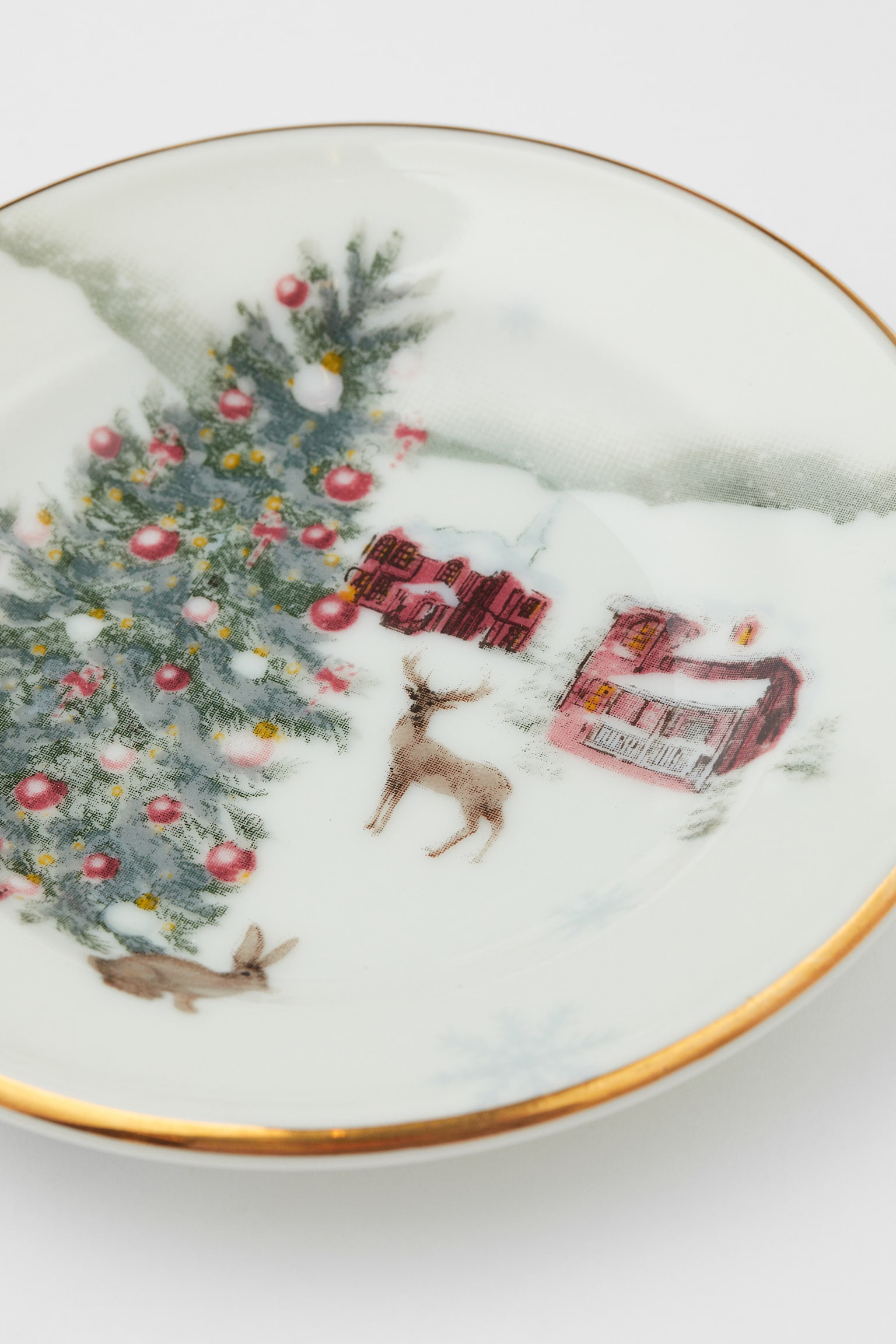 Small porcelain dish - White/Christmas - 6