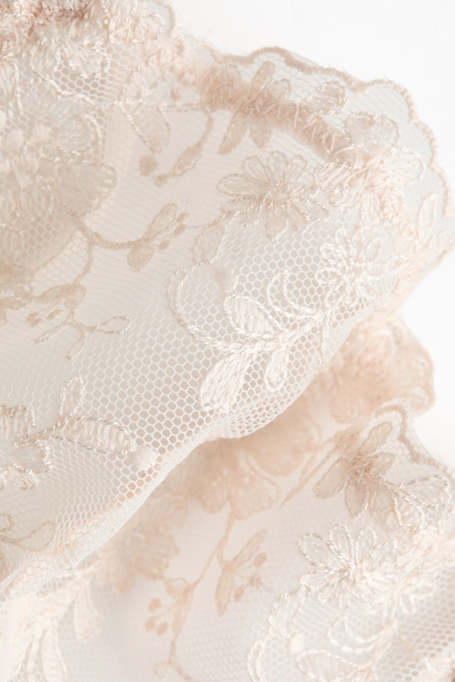 Underwired embroidered bra - Light beige/Black - 5