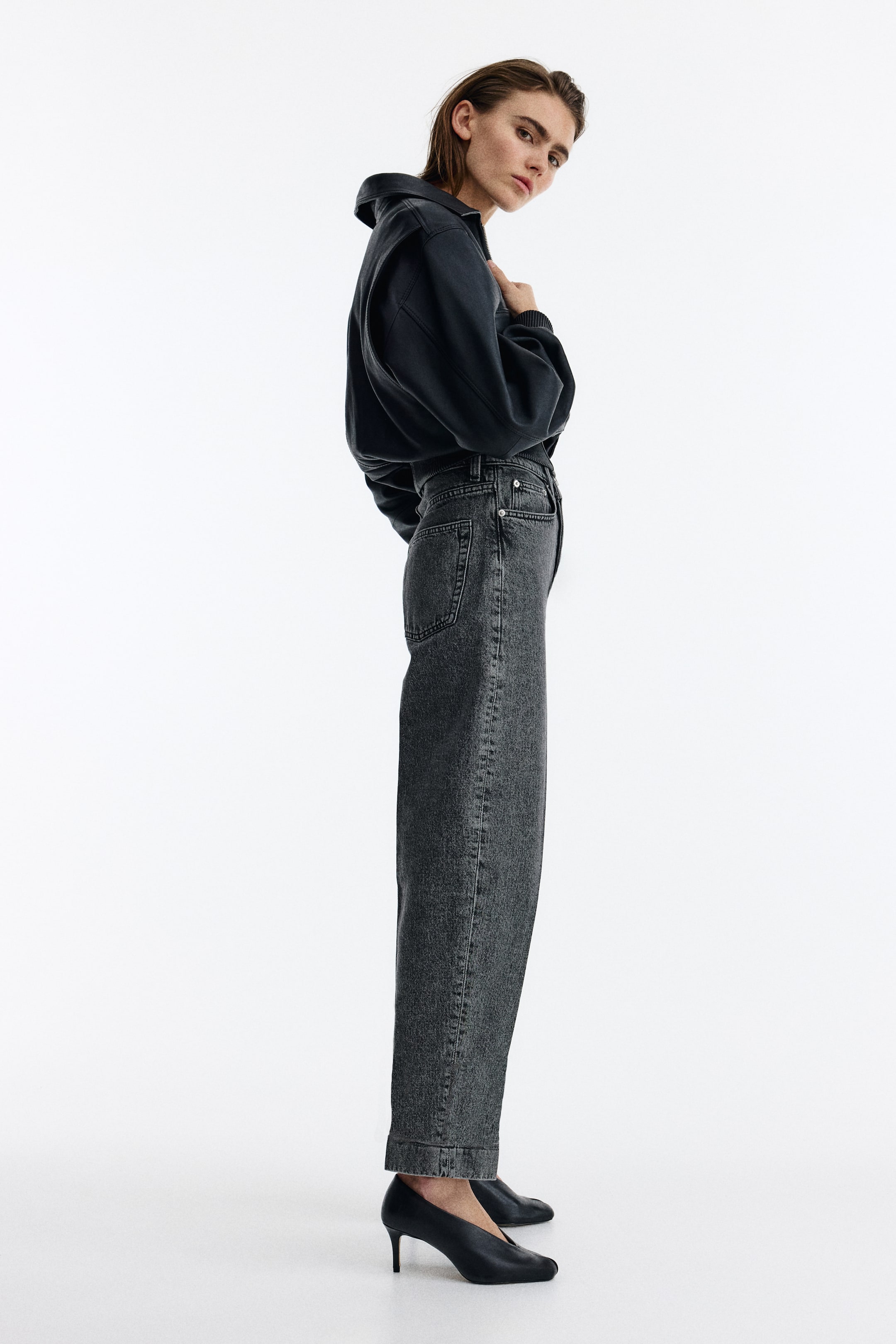 Женские джинсы H&M Barrel High Ankle Jeans — фото 4