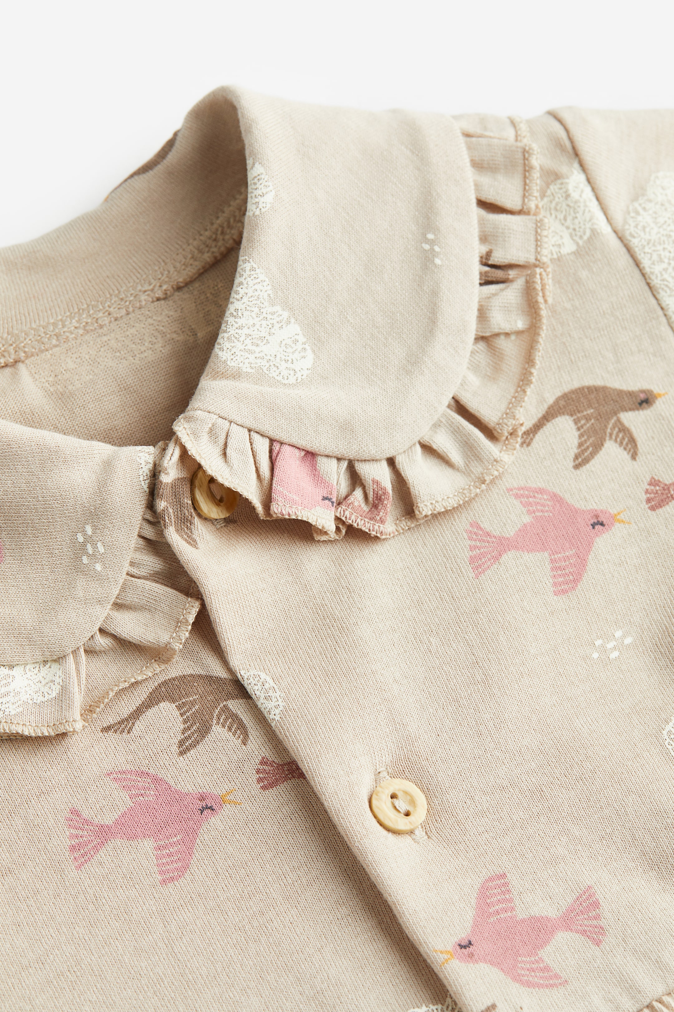 Größeres Bild ansehen: Strampler mit Kragen - Beige/Vögel - Kids | H&M DE 2