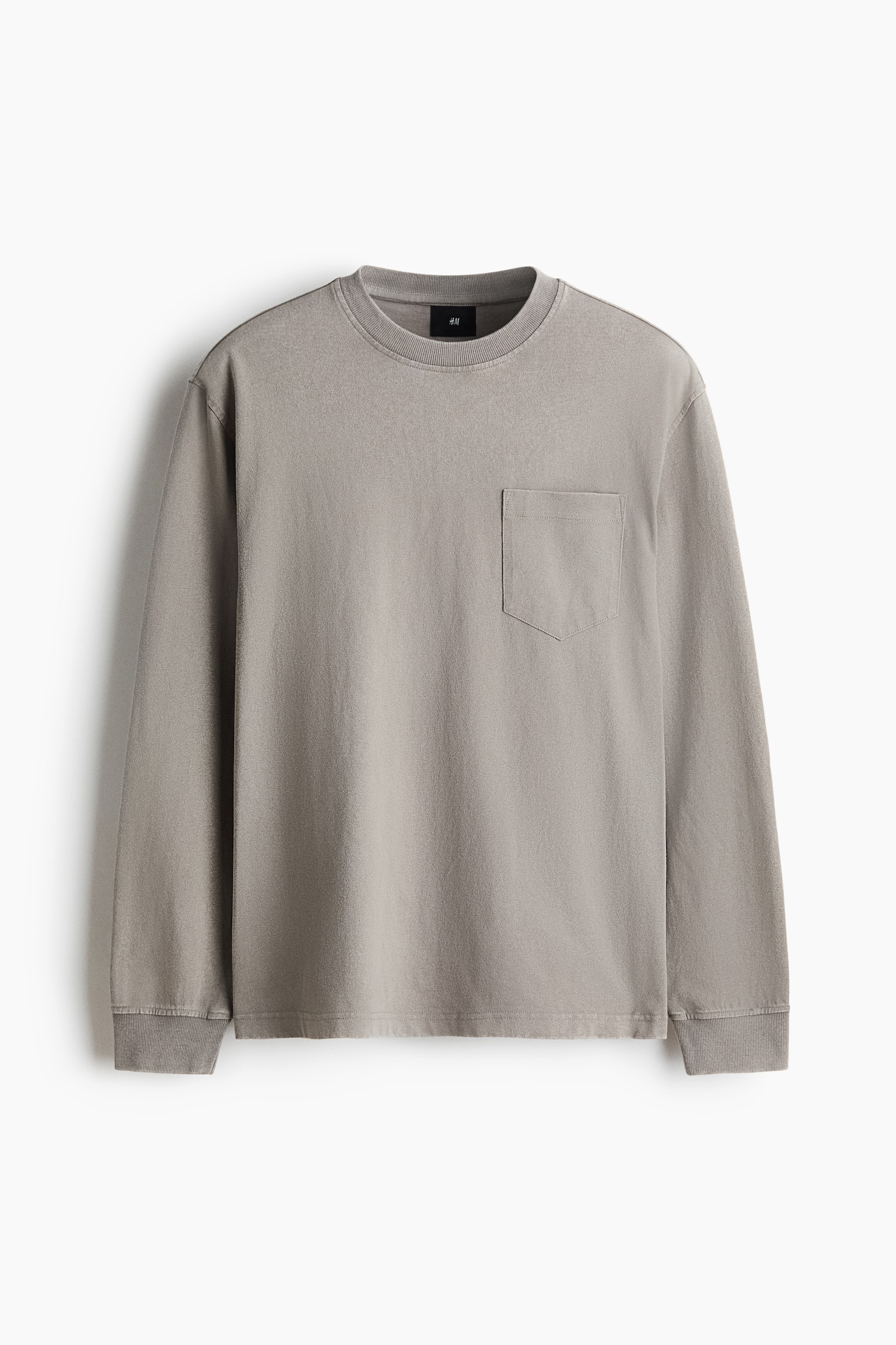 Loose Fit Long-sleeved top - Dusty khaki green/Black/Beige - 1