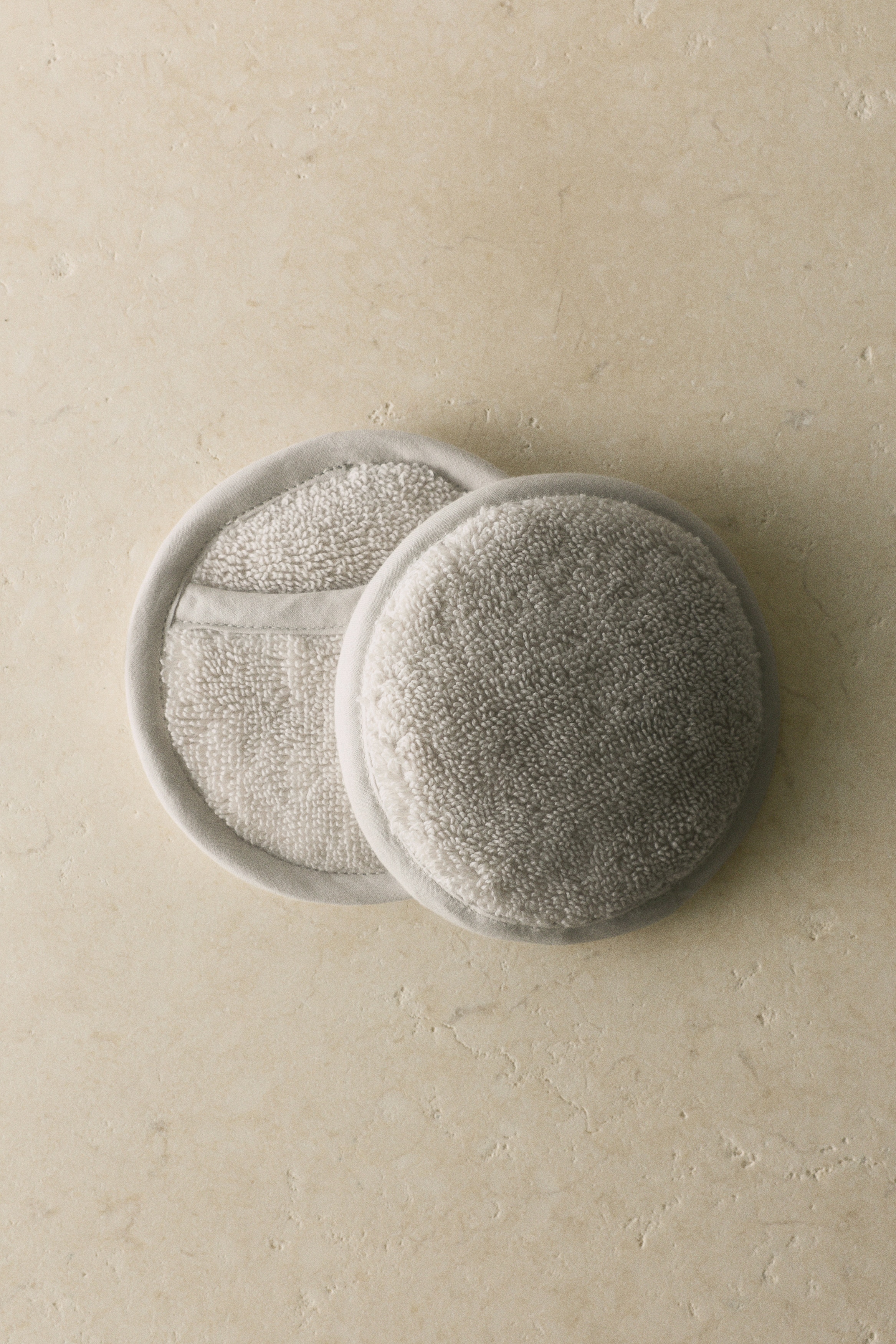 7-pack Egyptian cotton facial cleansing pads - Light greige/White