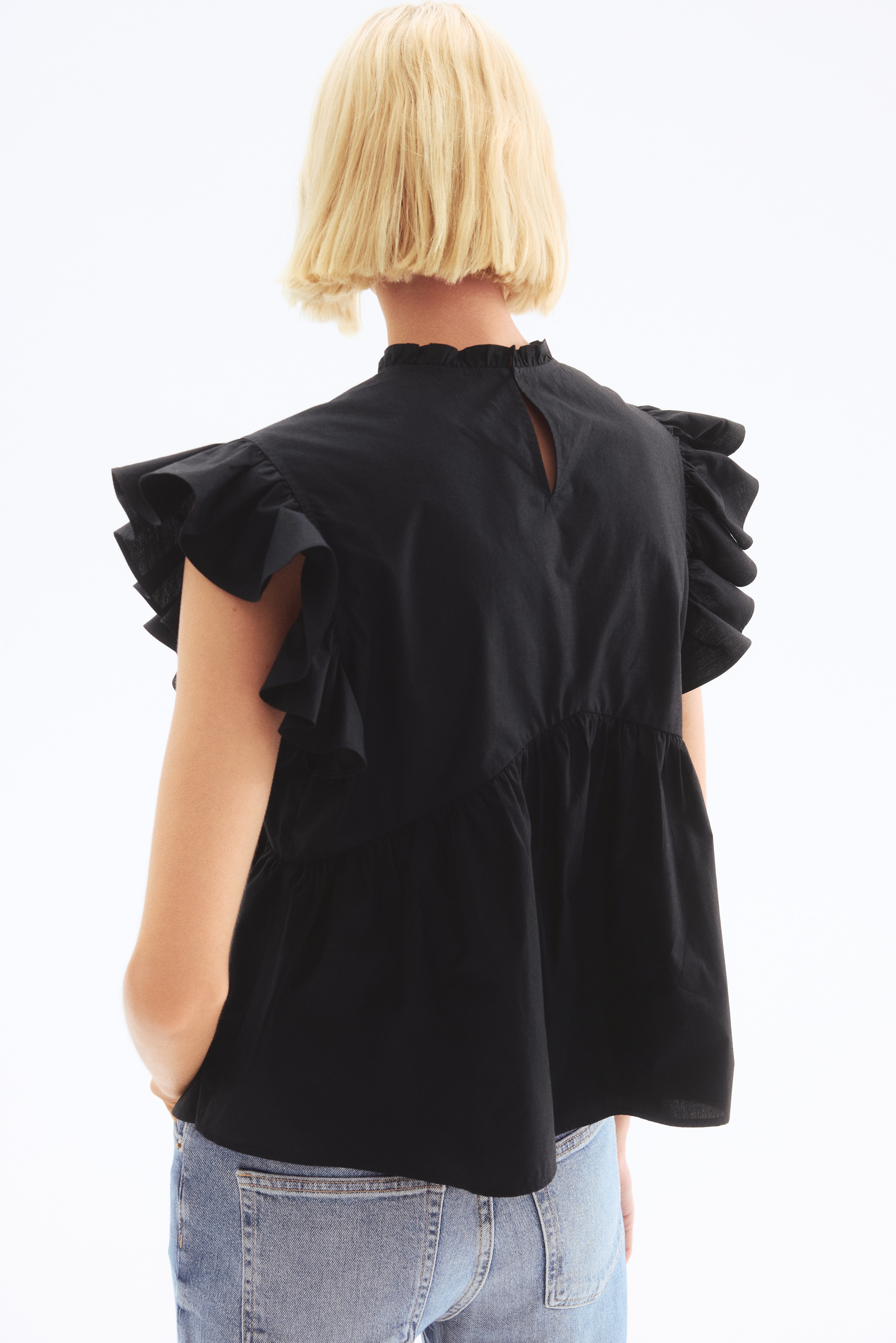 Embroidered cotton blouse