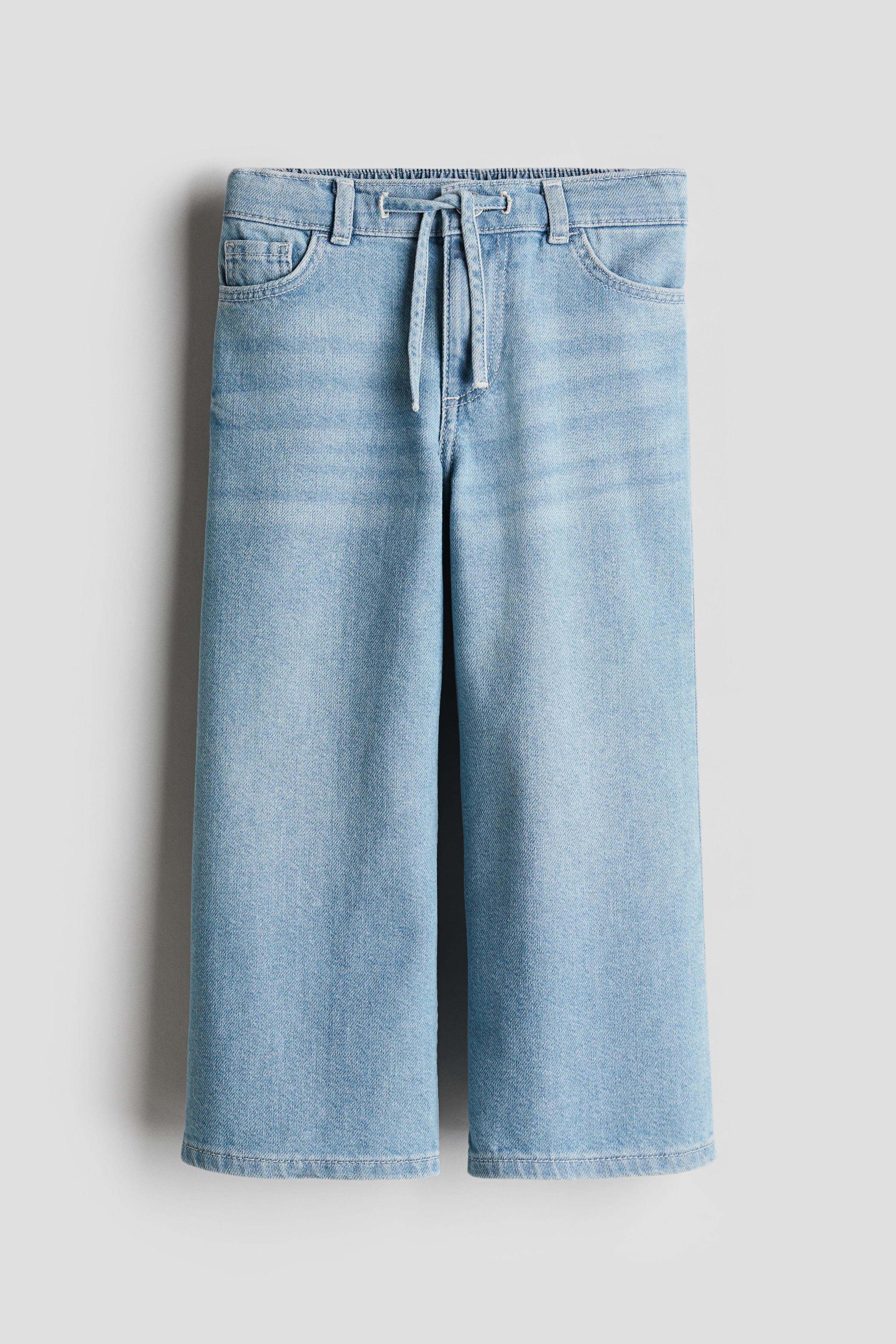 Jeans mit weitem Bein - Helles Denimblau/Mattes Denimblau