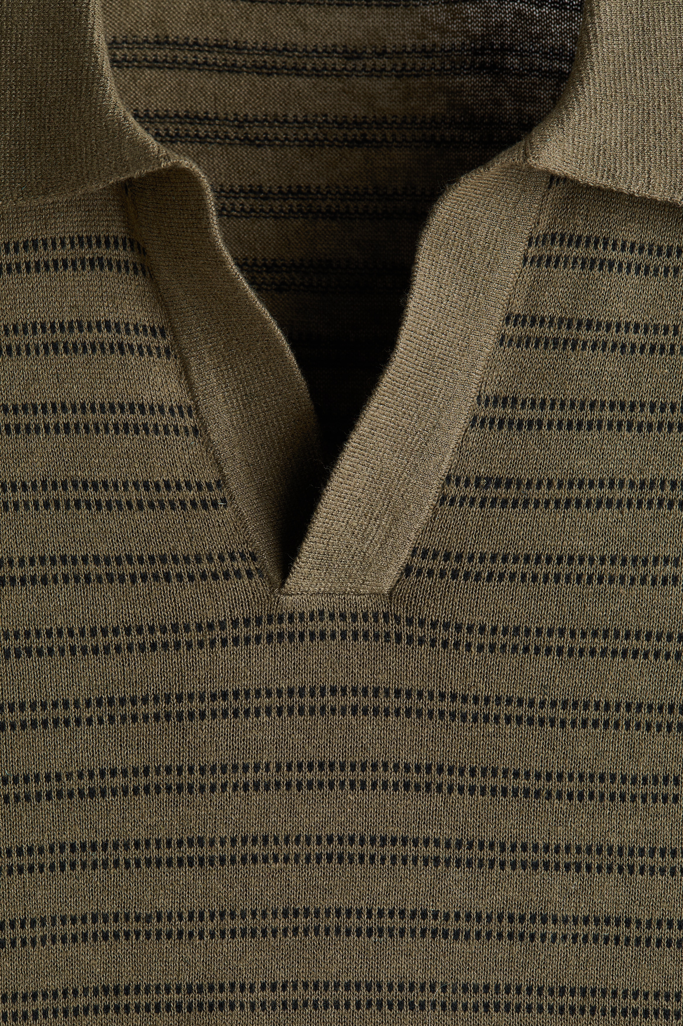 Regular Fit Linen-blend polo shirt
