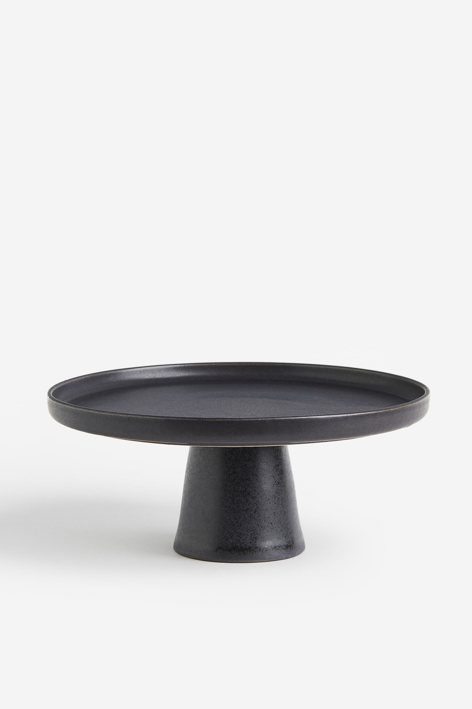 Stoneware cake stand - Dark grey - 1