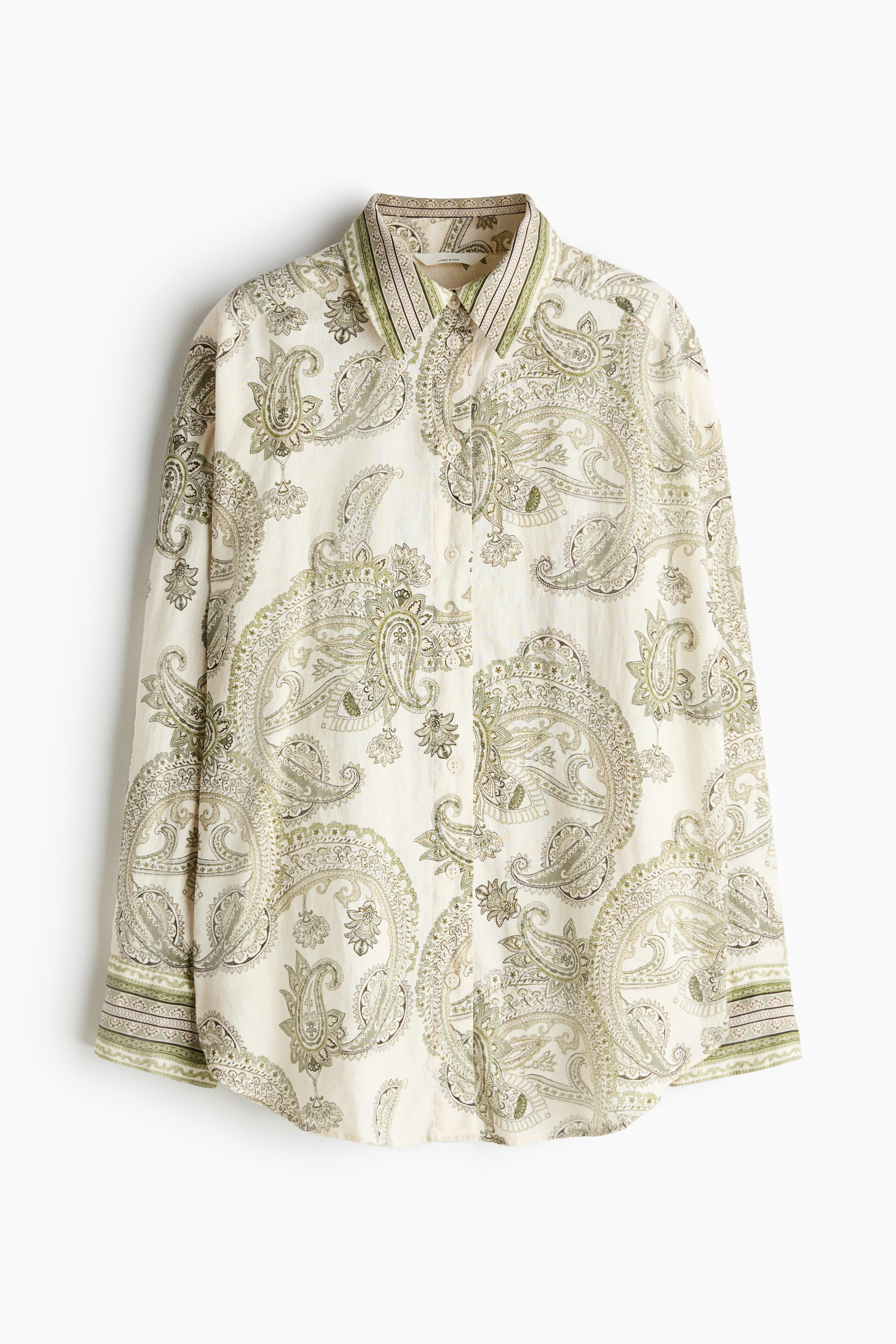 Chemise ample en lin mélangé