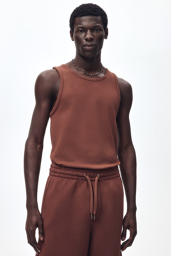 Prążkowany top Slim Fit