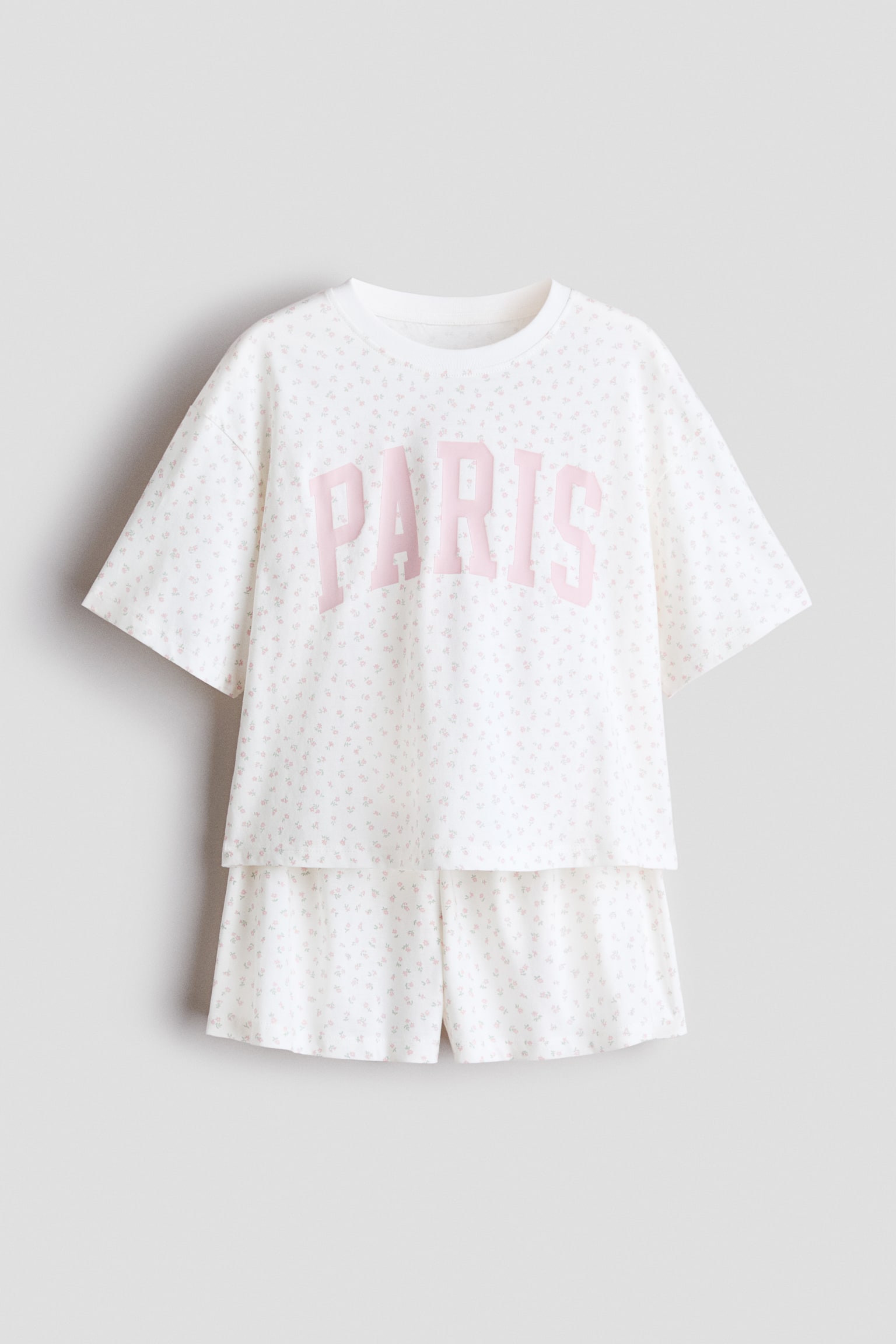 Cotton pyjamas - White/Paris/Light grey marl/Bows/Dark pink/Sunday/Dark dusty blue/Stars