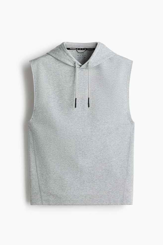 Ärmelloser Sporthoodie mit DryMove™ in Regular Fit - Graumeliert - 1