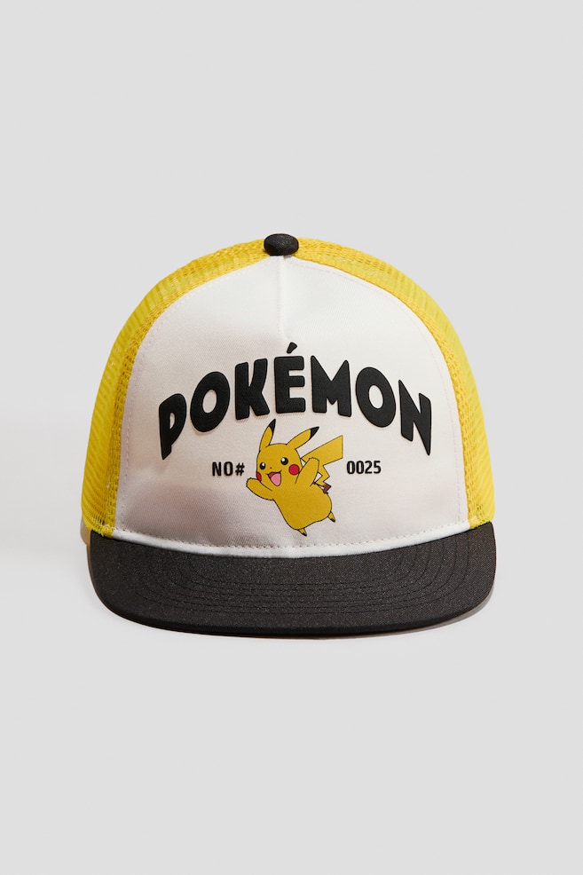 Motif-detail trucker cap - Yellow/Pokémon/Red/Marvel Comics/Black/Minecraft - 1